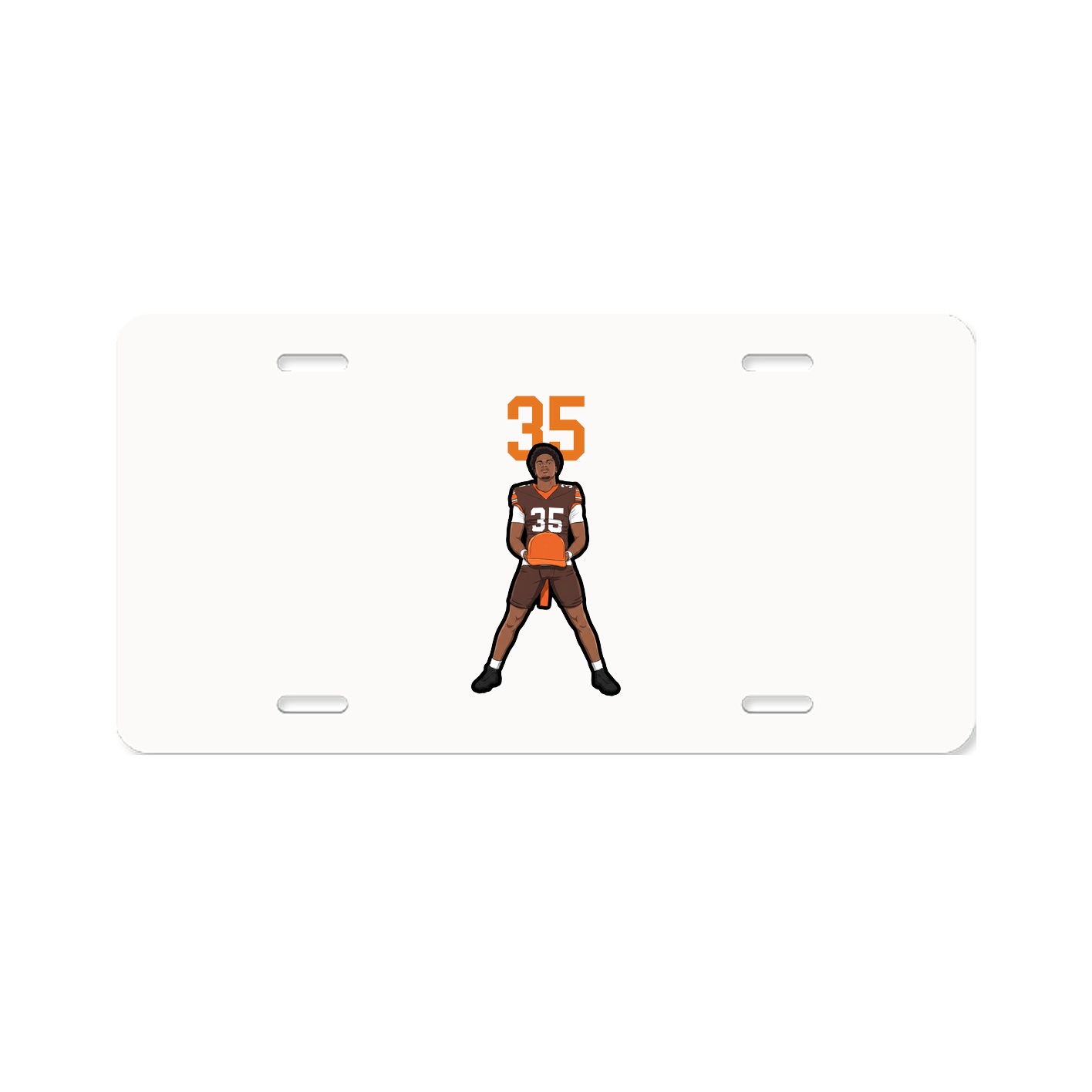 License Plate — Number Top in Classic