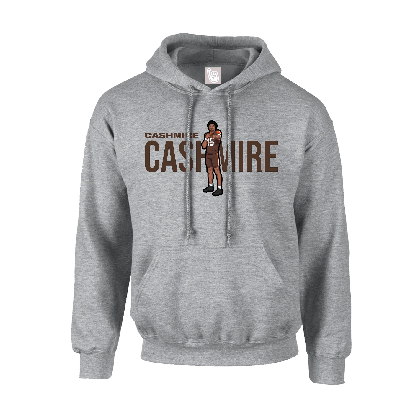 Youth Hoodie — Player Name in Grey