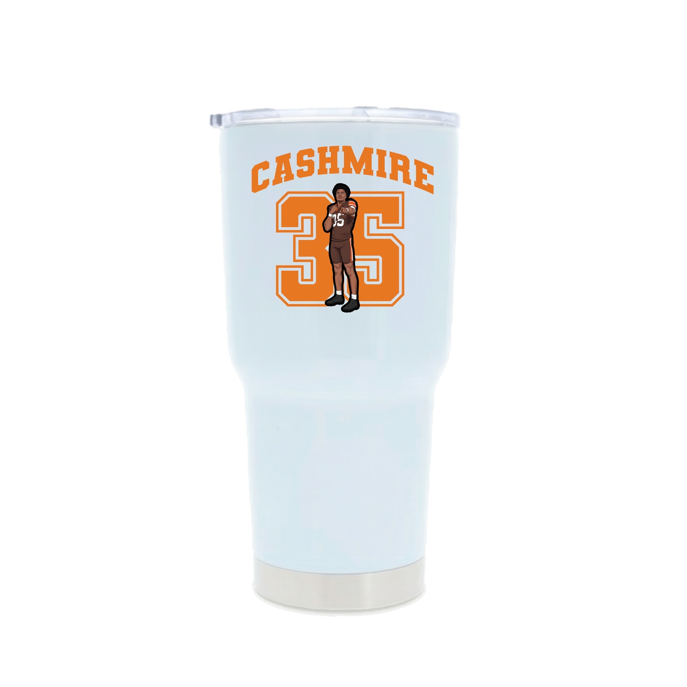 30oz Stainless Steel Tumbler — Number in White