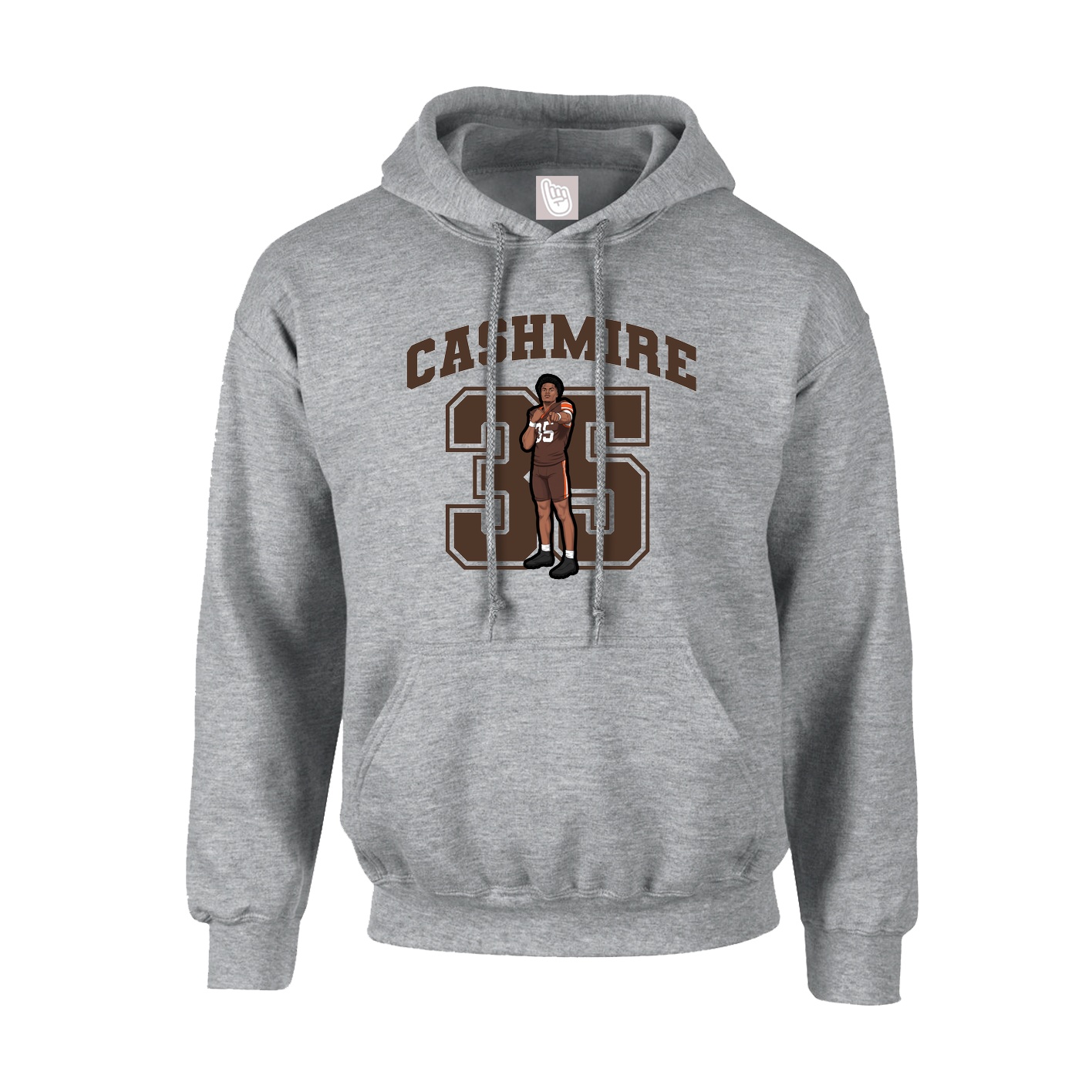Hoodie — Number in Grey