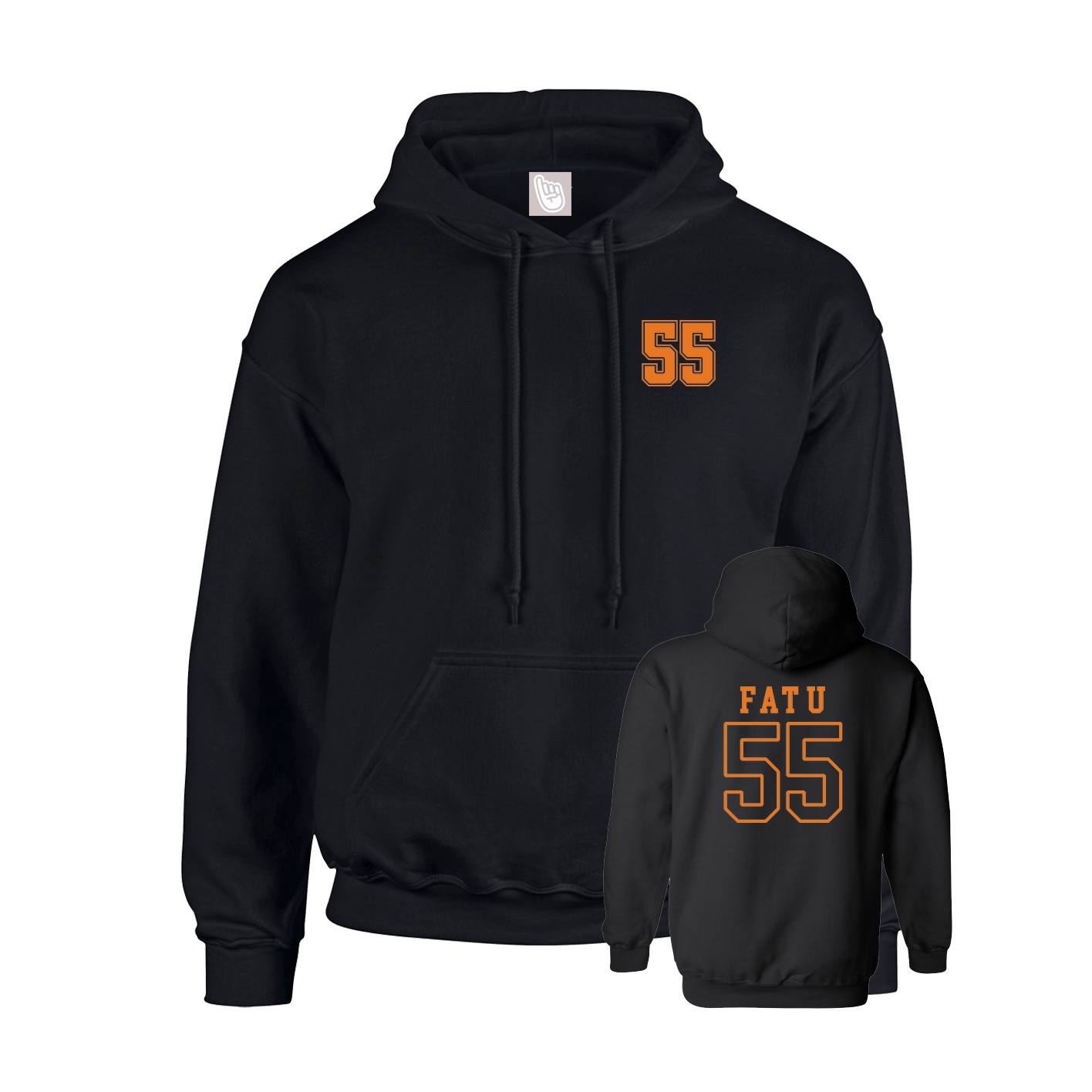 Youth Hoodie — Chest Back in Black