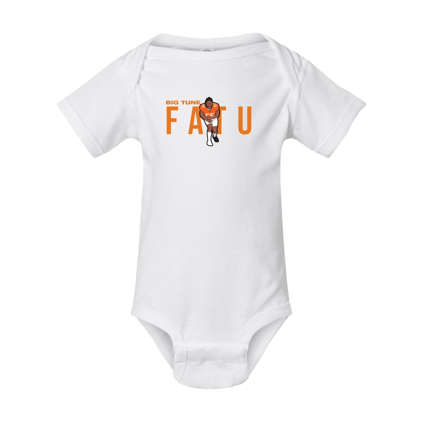 Baby Onesie — Player Name in White