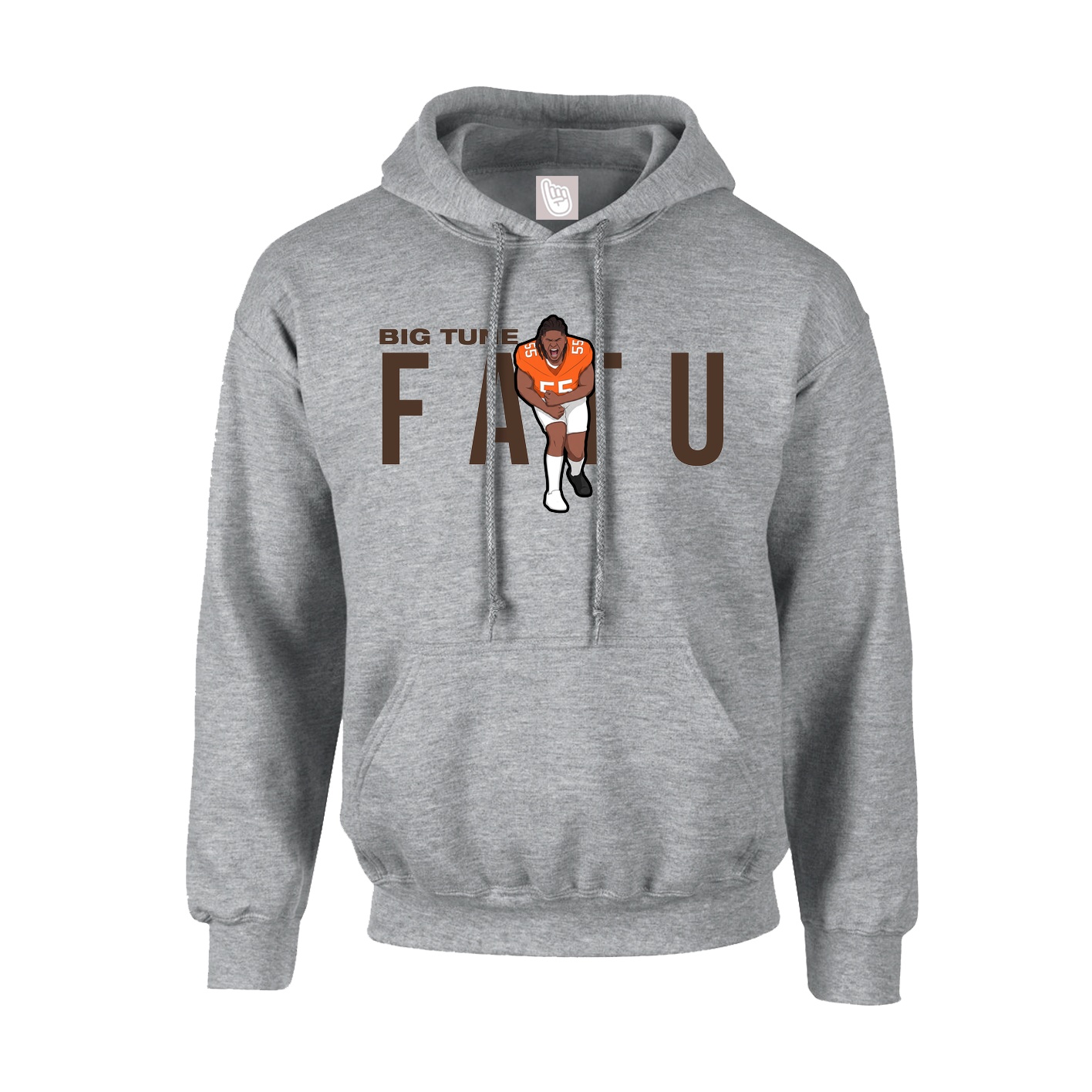 Hoodie — Player Name in Grey