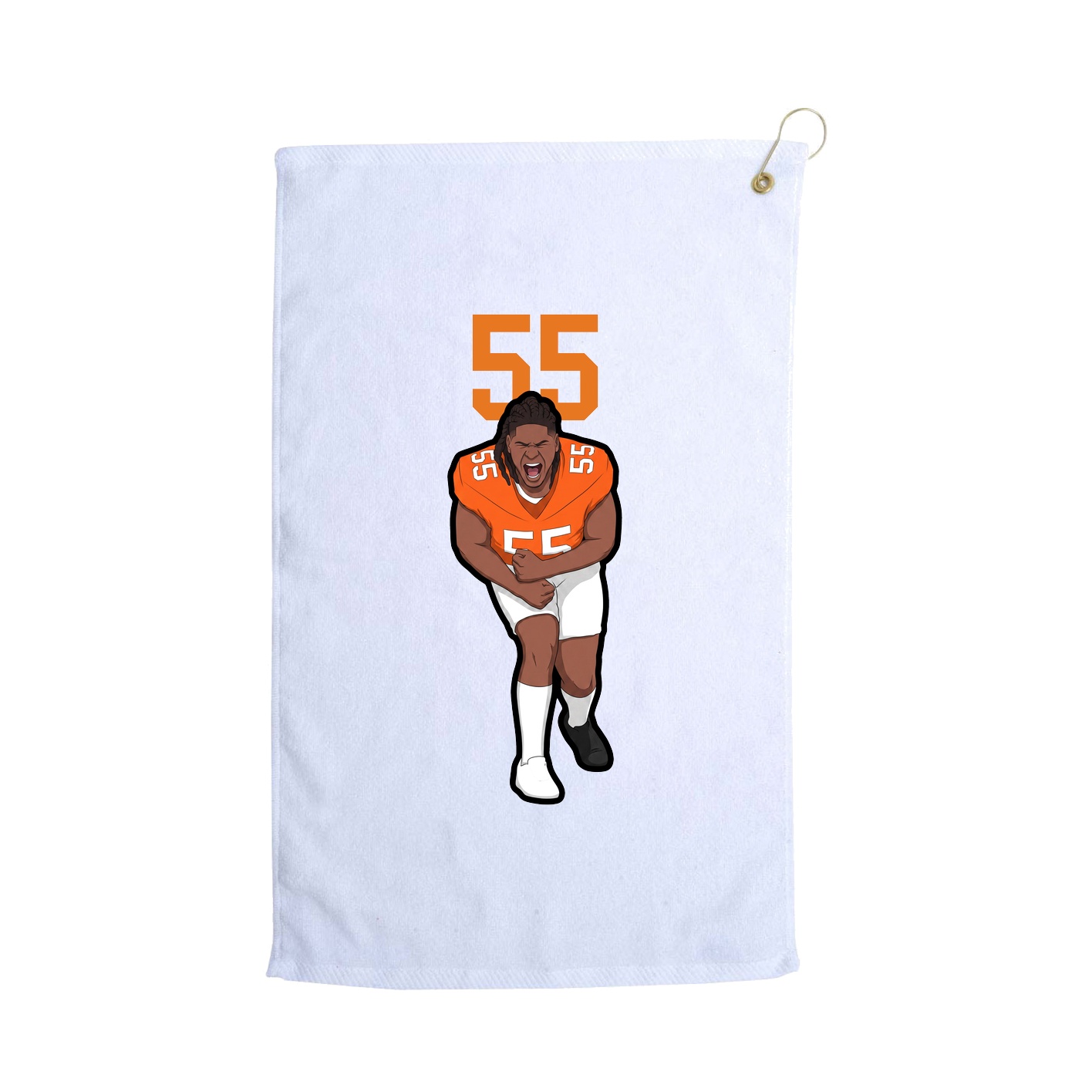 Golf Towel — Number Top in White