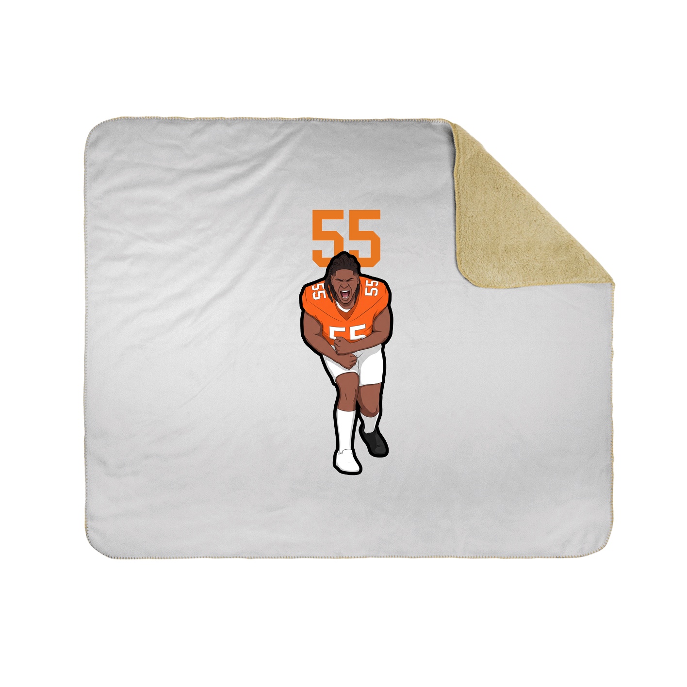 Throw Blanket — Number Top in White