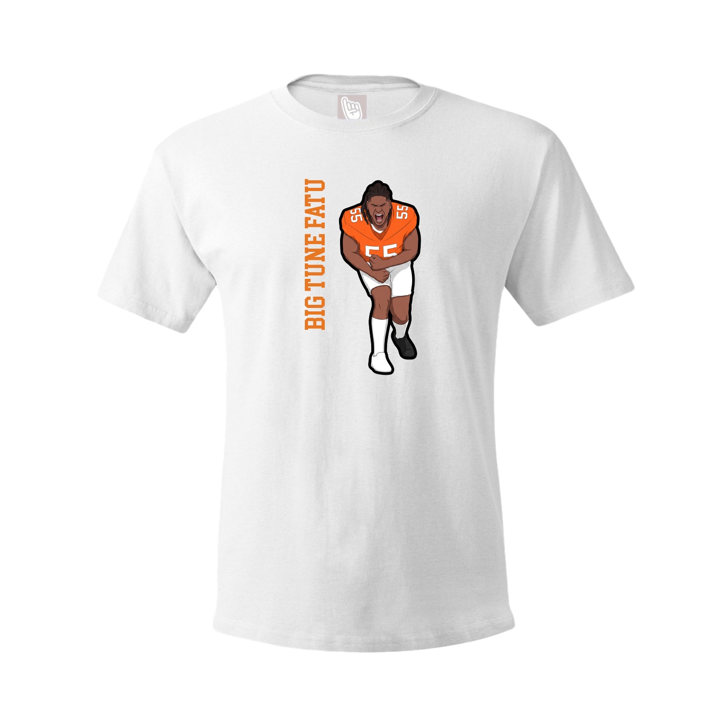 Youth Tee — Name Vertical in White