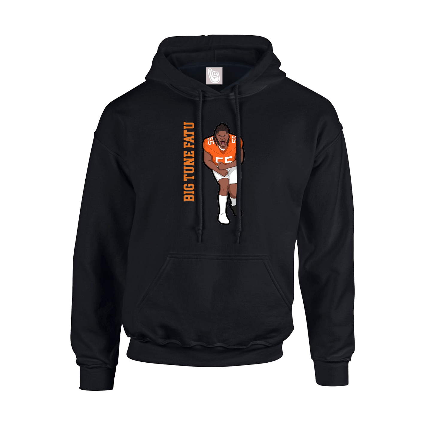 Hoodie — Name Vertical in Black