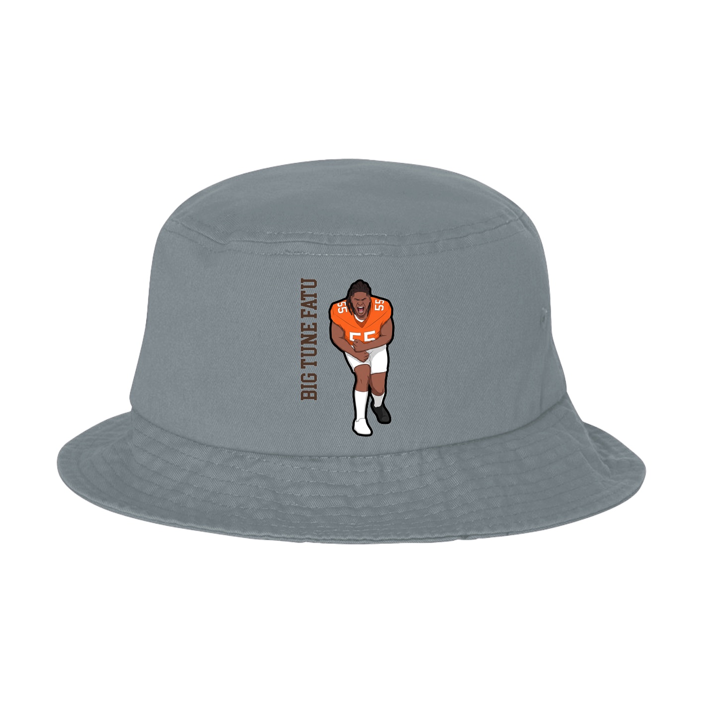 Bucket Cap — Name Vertical in Grey