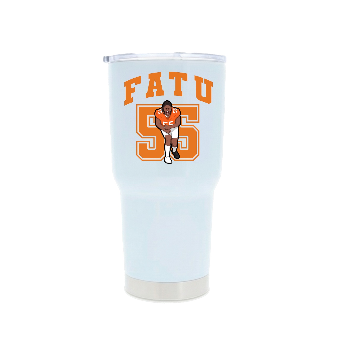 30oz Stainless Steel Tumbler — Number in White