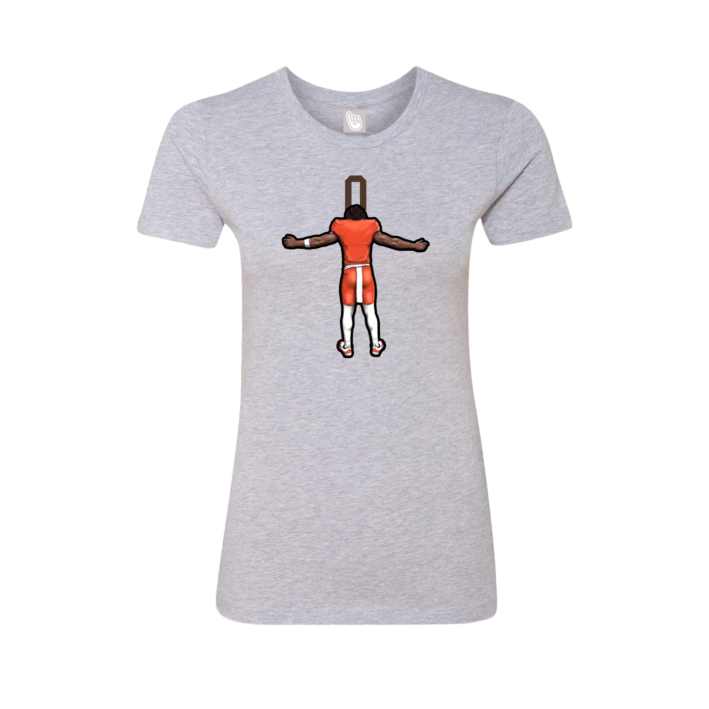Fitted Women's Tee — Number Top in Grey