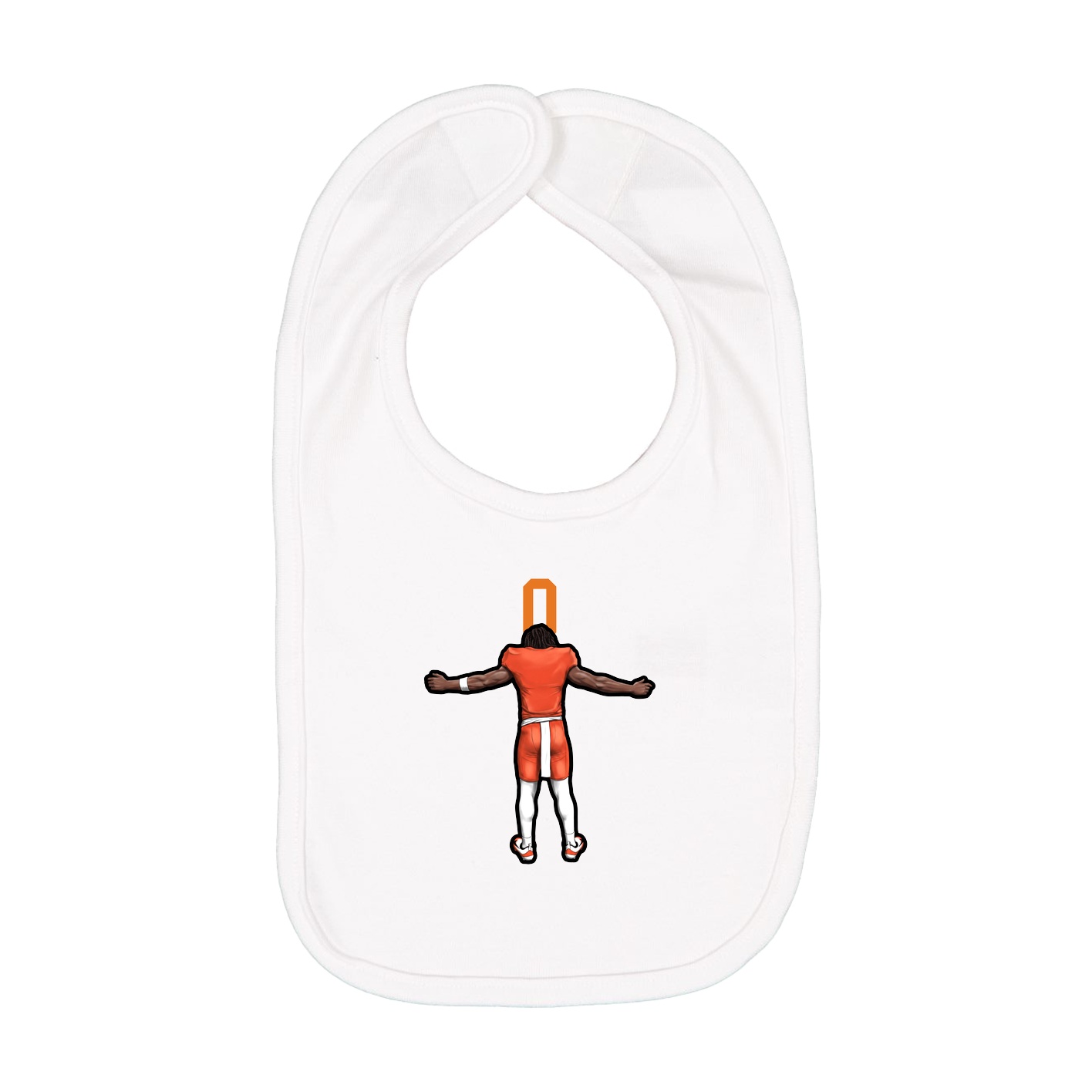 Infant Bib — Number Top in White