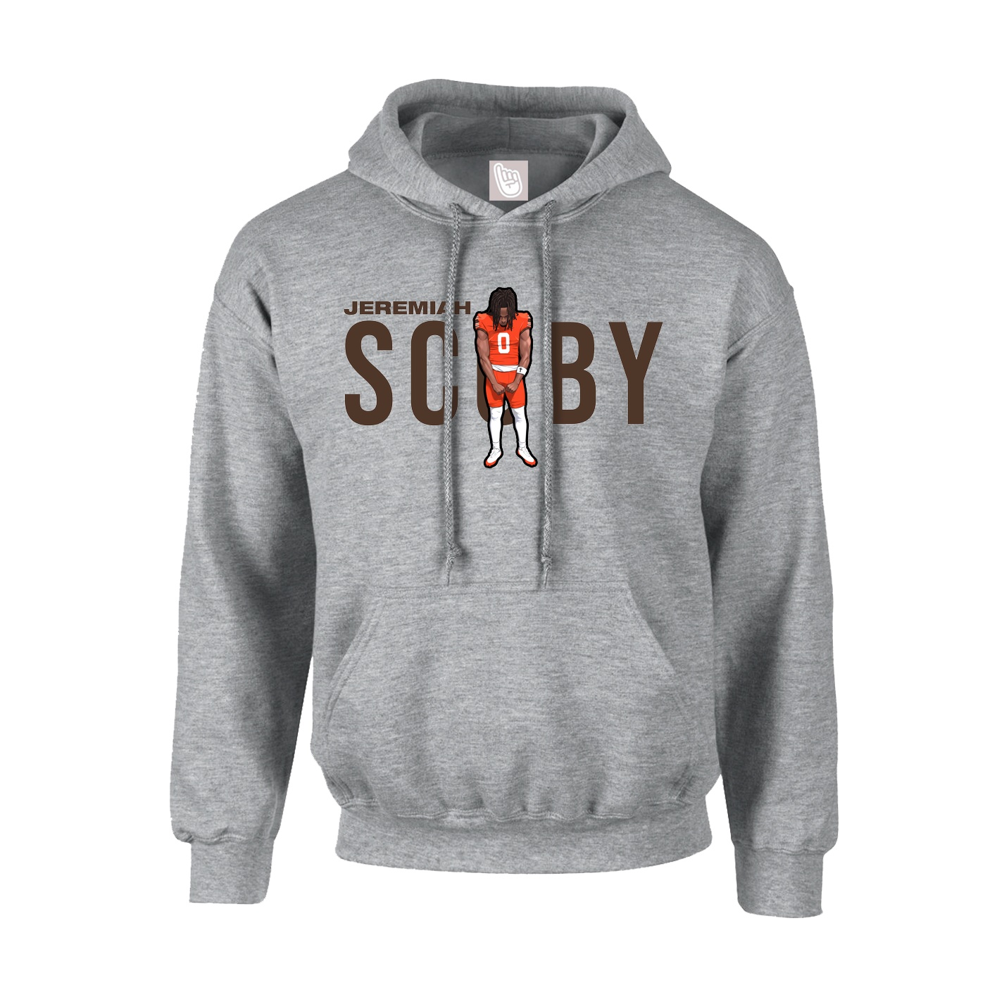 Youth Hoodie — Player Name in Grey