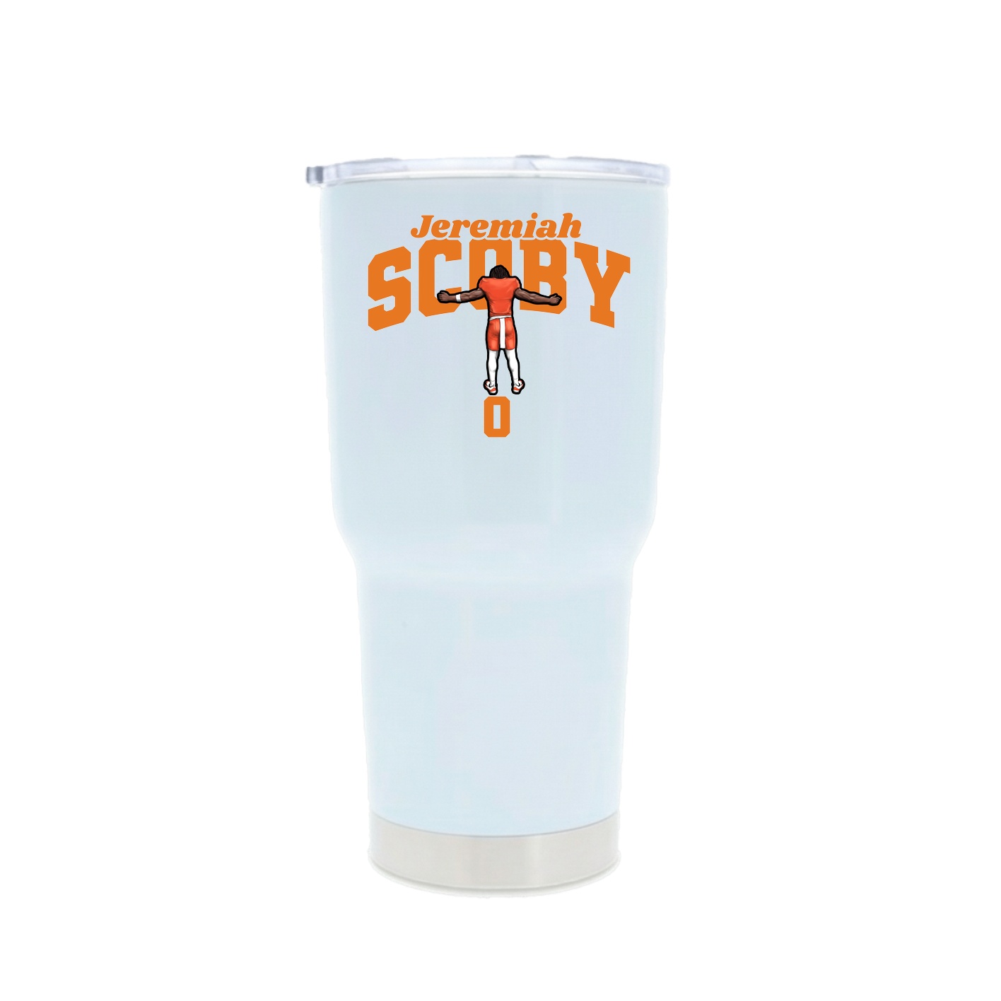 30oz Stainless Steel Tumbler — Signature Arch in White