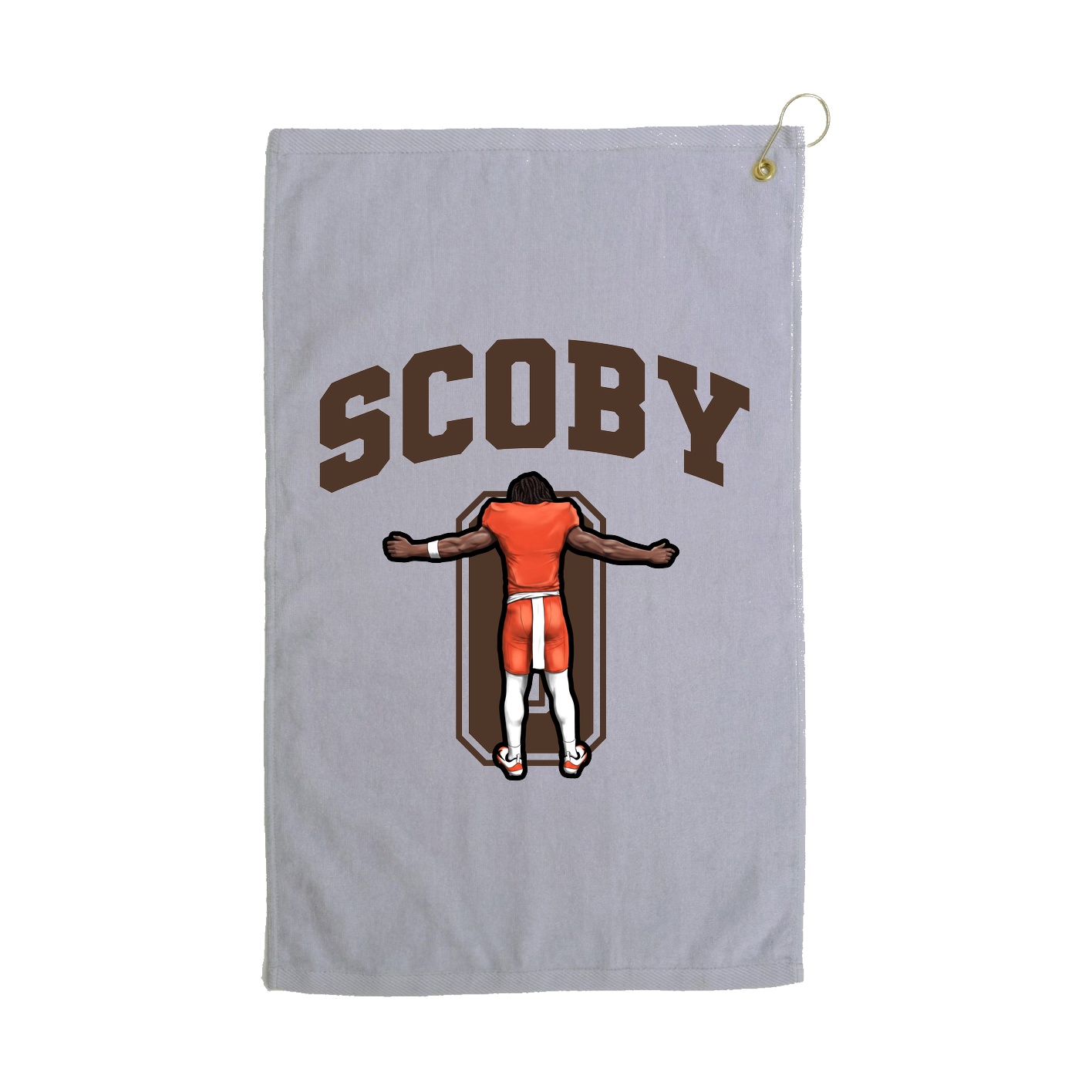 Golf Towel — Number in Grey