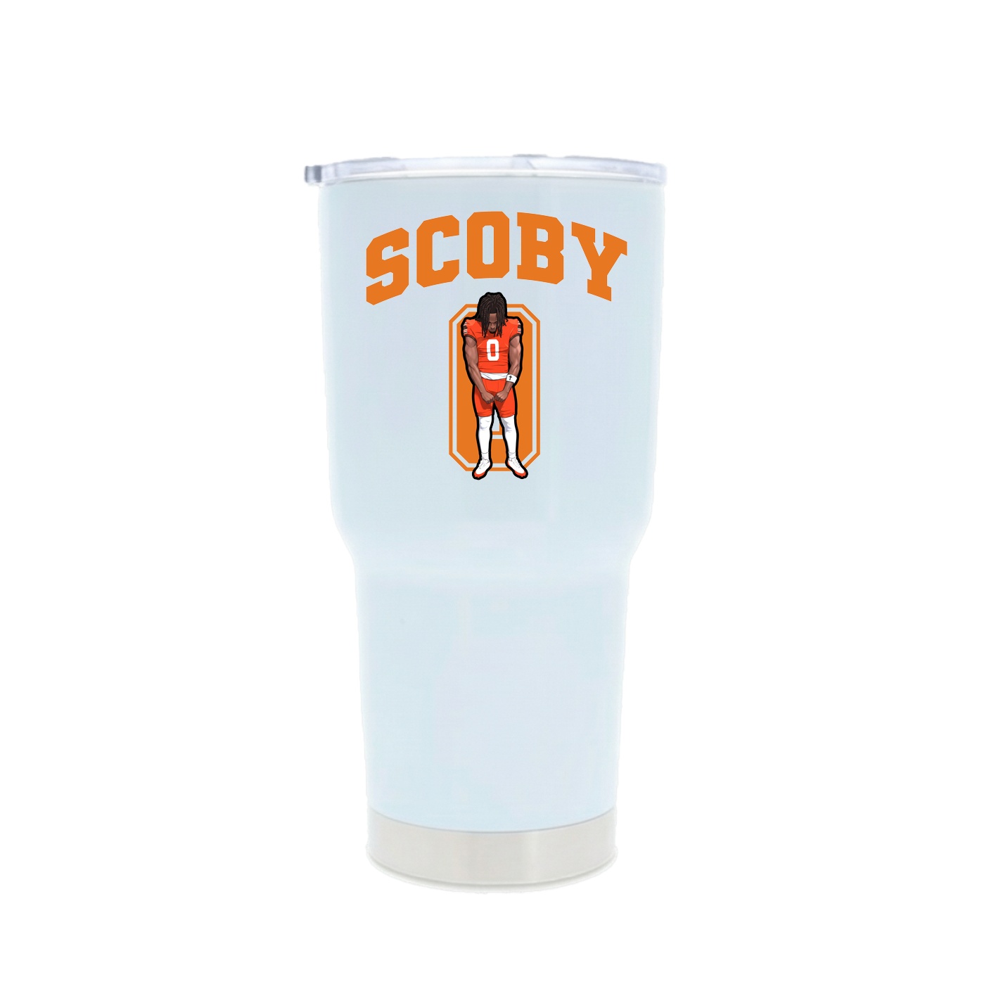 30oz Stainless Steel Tumbler — Number in White