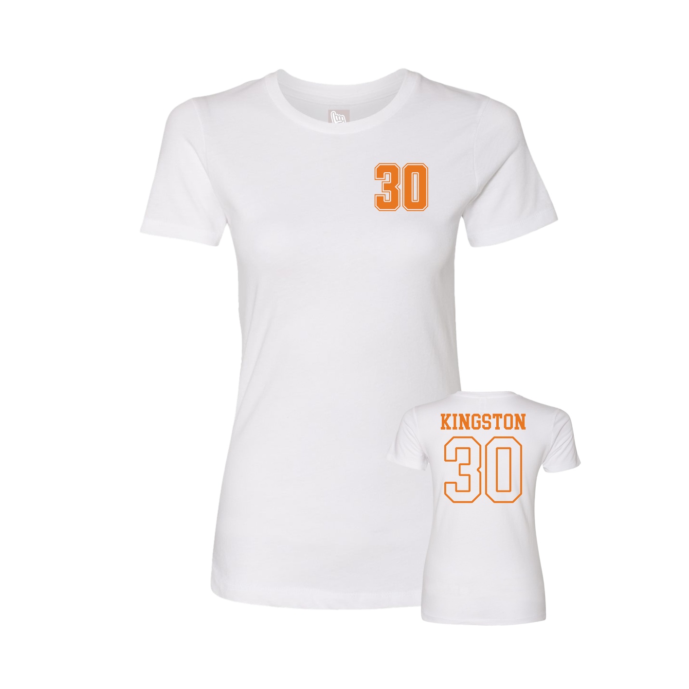Fitted Women's Tee — Chest Back in White