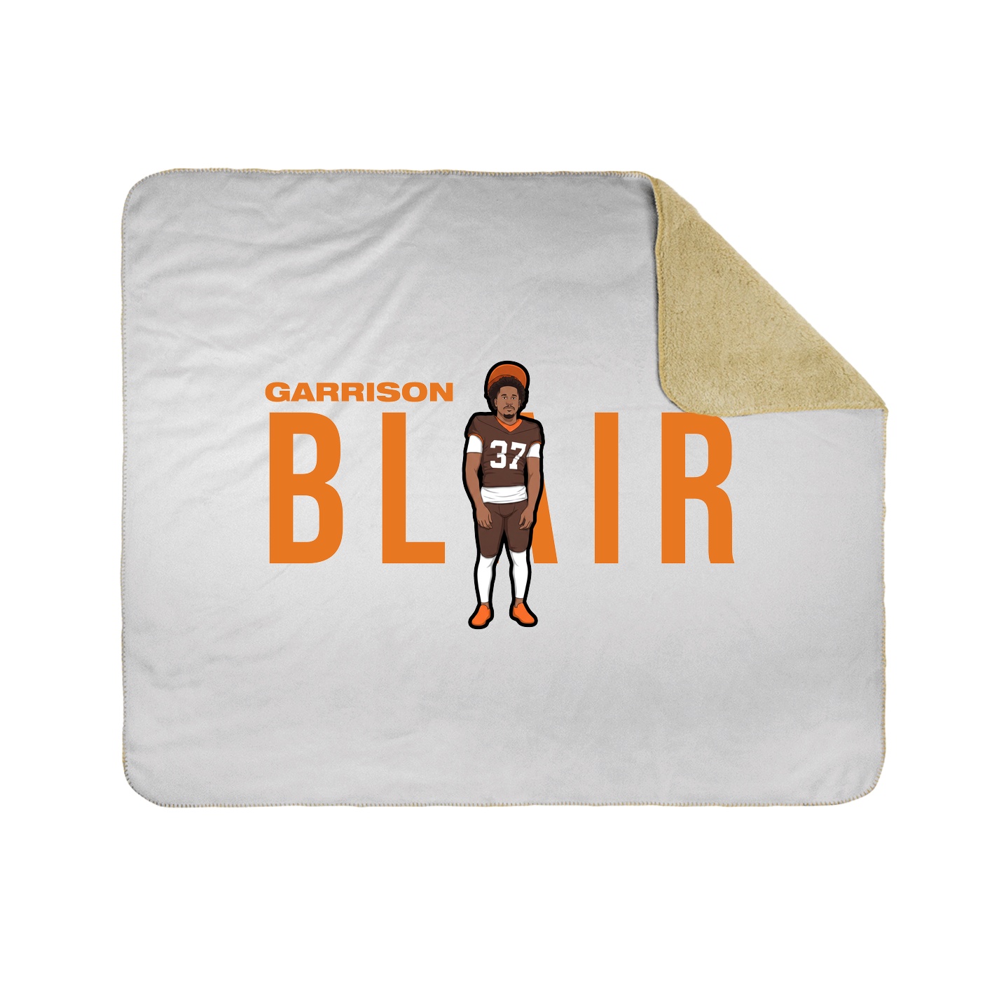 Throw Blanket — Player Name in White
