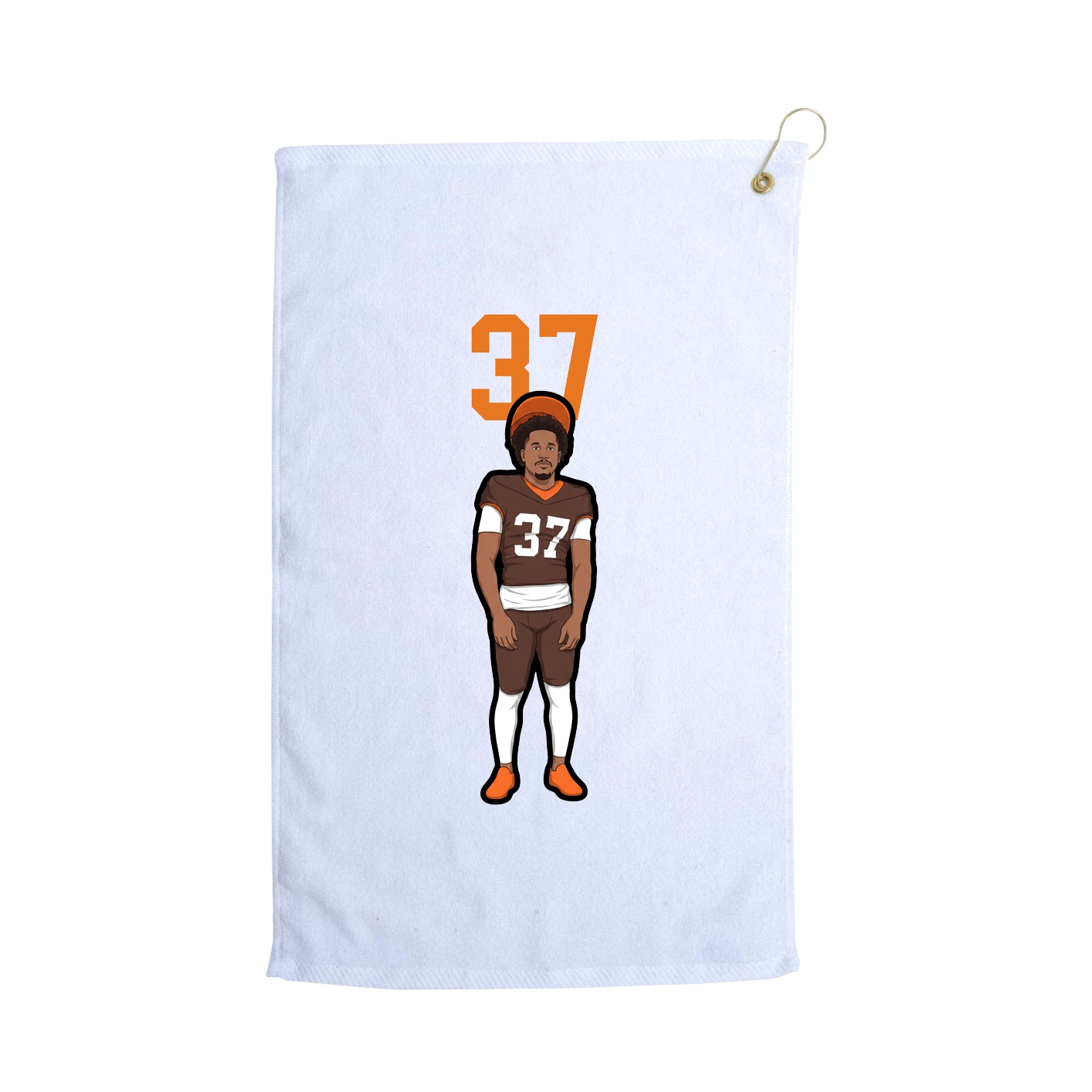Golf Towel — Number Top in White
