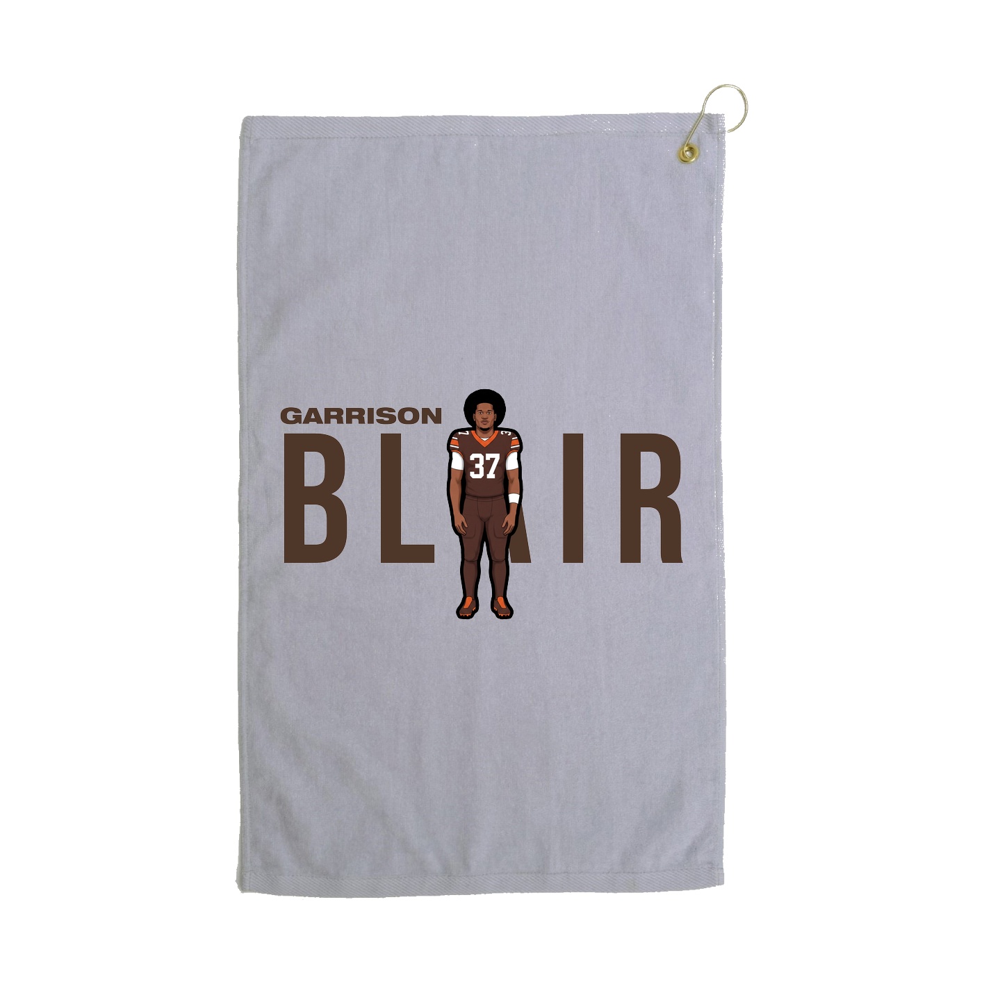 Golf Towel — Player Name in Grey