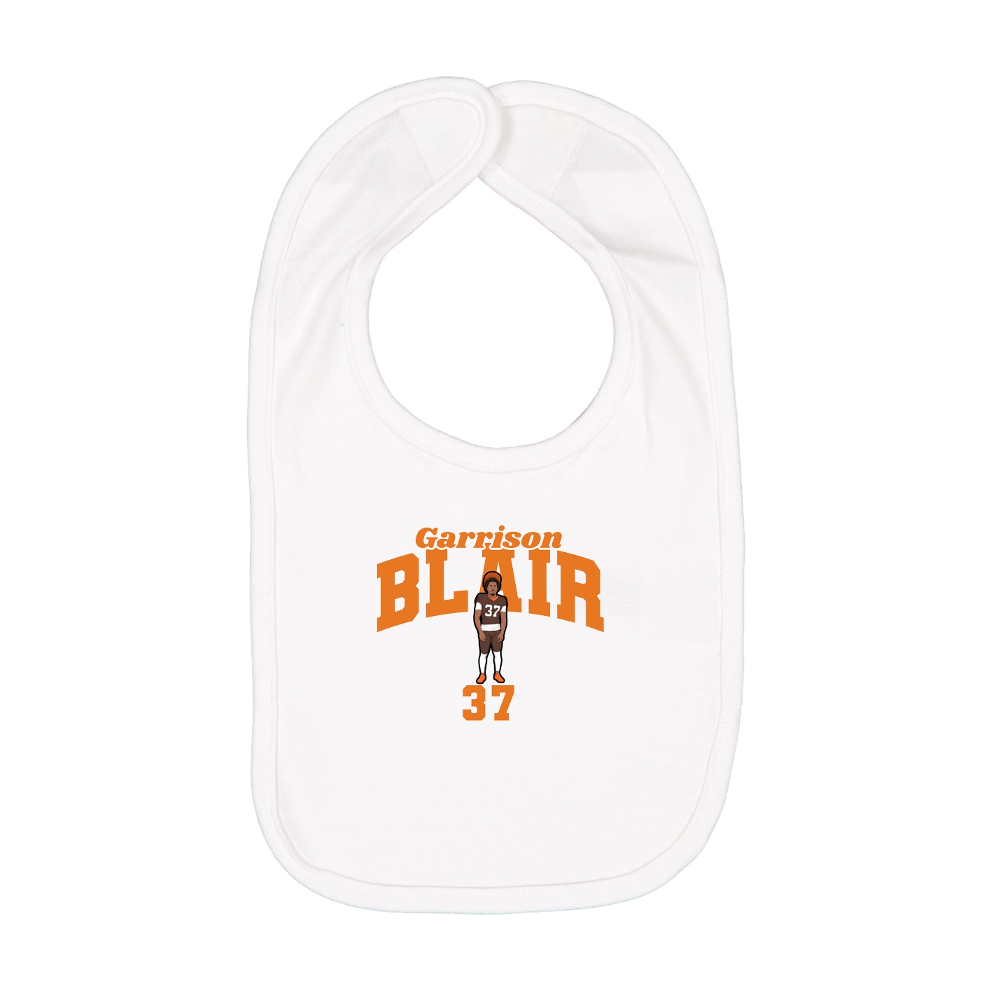 Infant Bib — Signature Arch in White