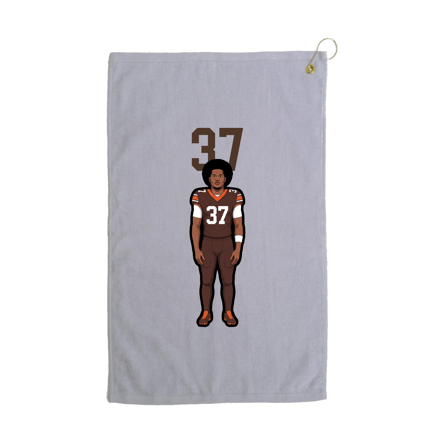 Golf Towel — Number Top in Grey
