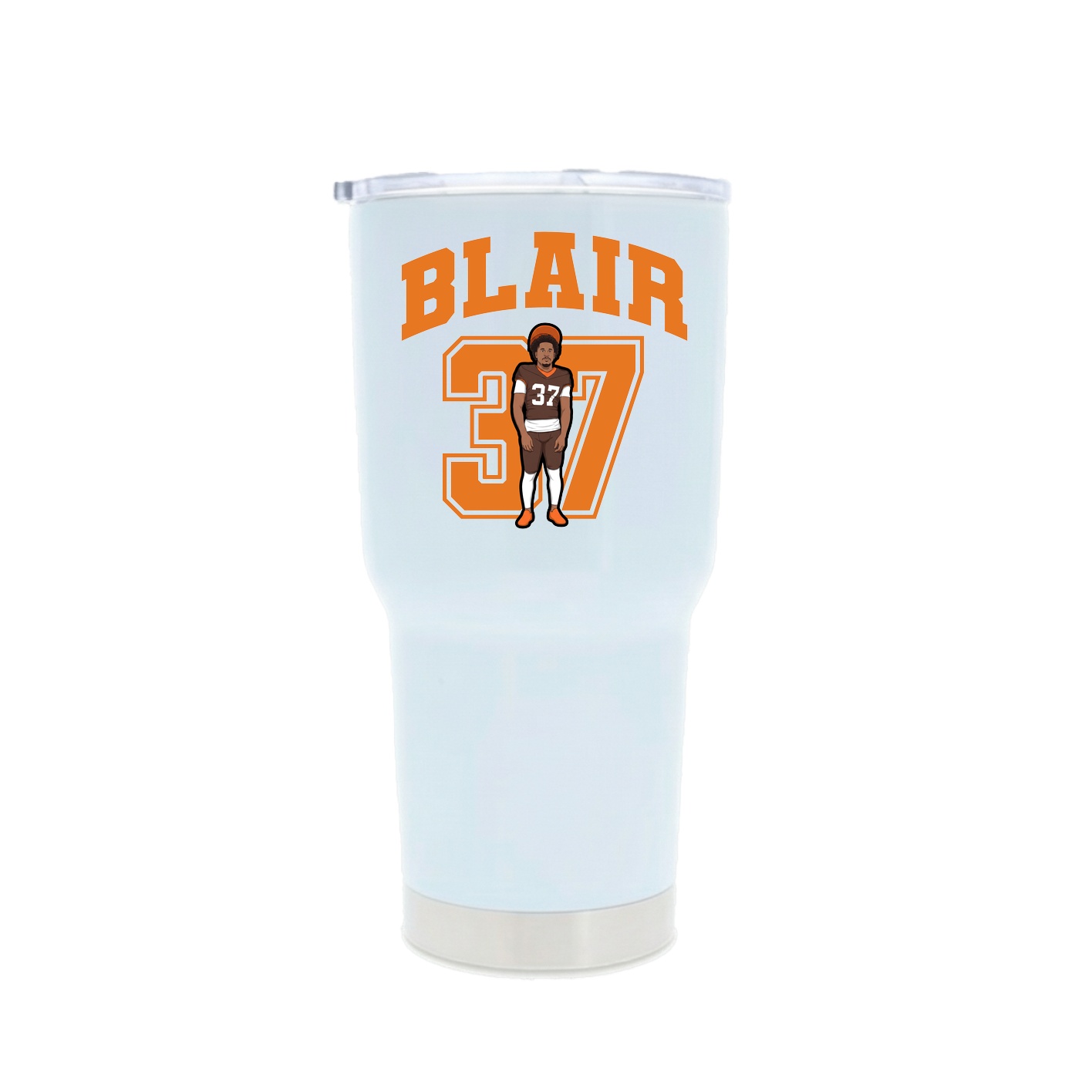 30oz Stainless Steel Tumbler — Number in White