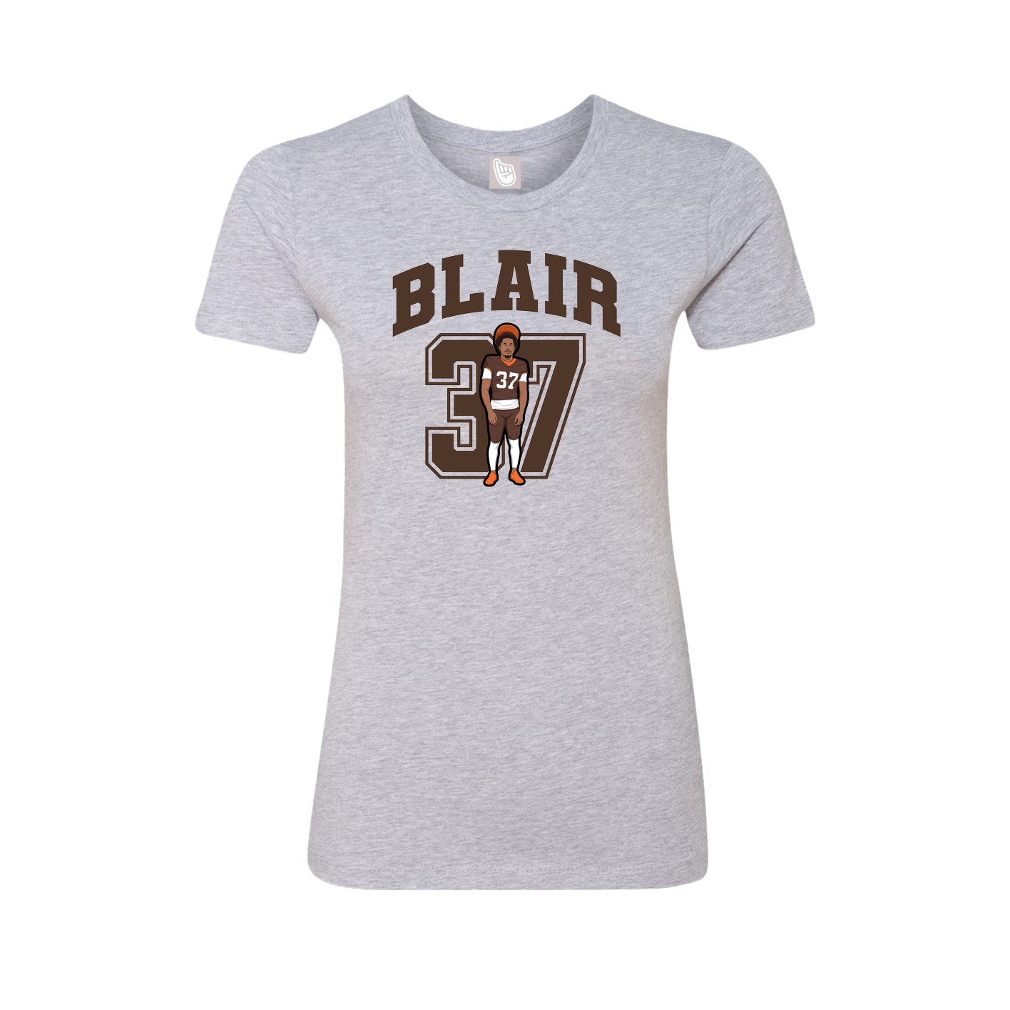 Fitted Women's Tee — Number in Grey