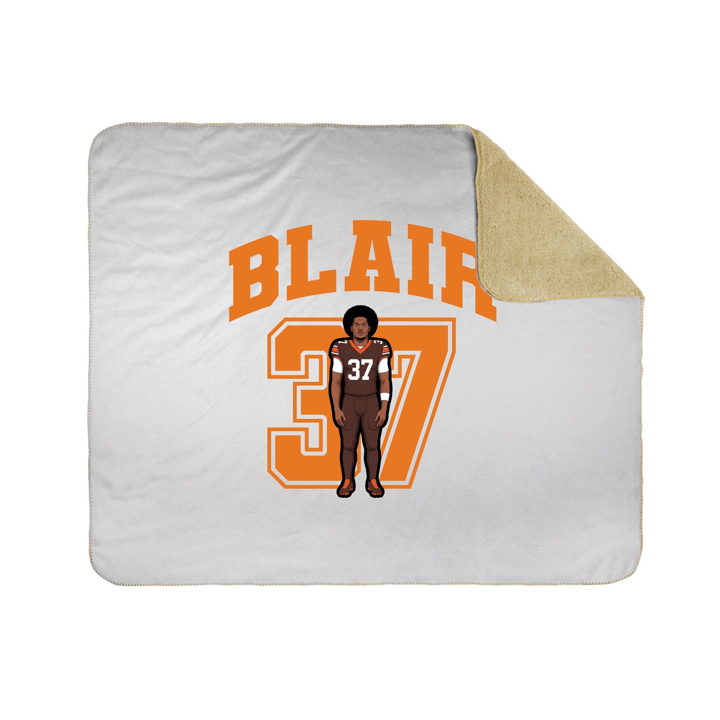 Throw Blanket — Number in White