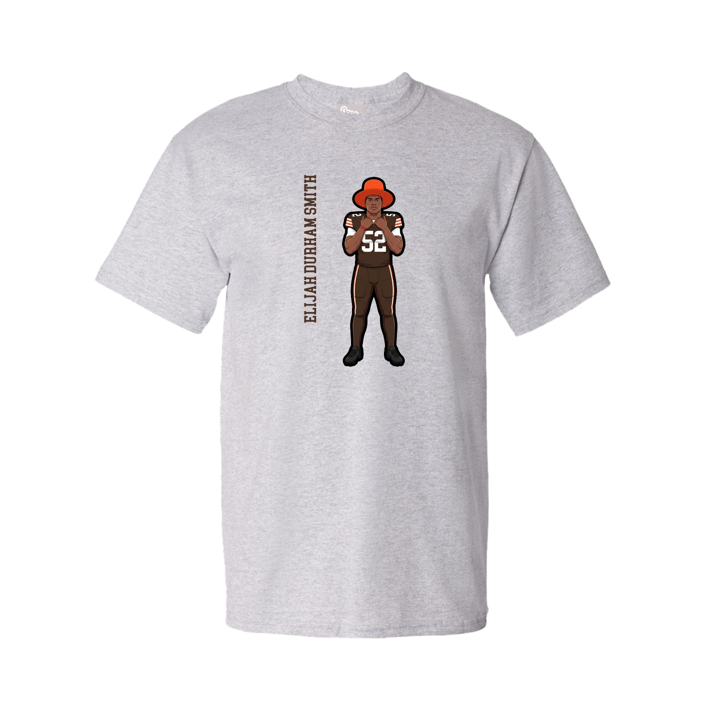 Tee — Name Vertical in Grey