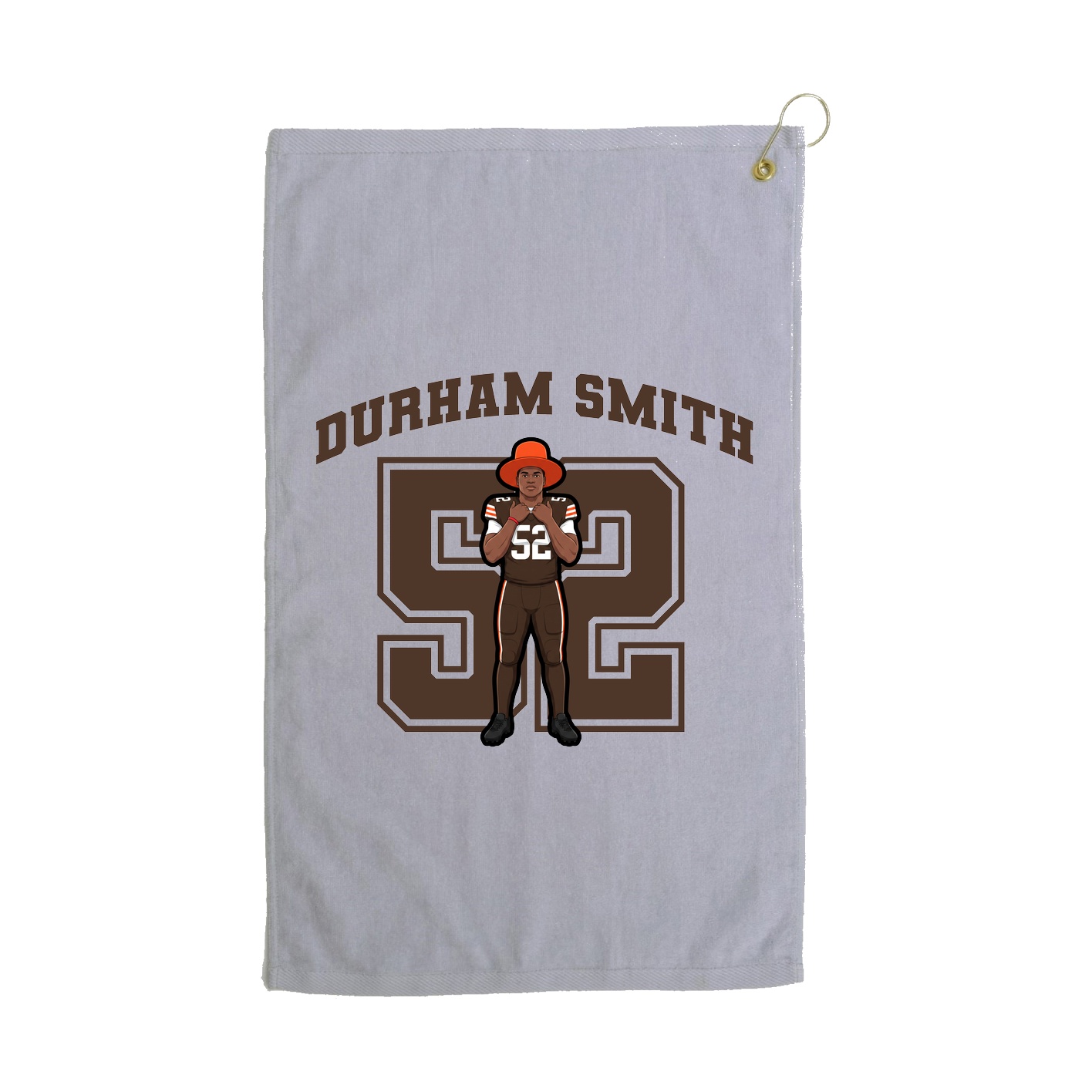 Golf Towel — Number in Grey