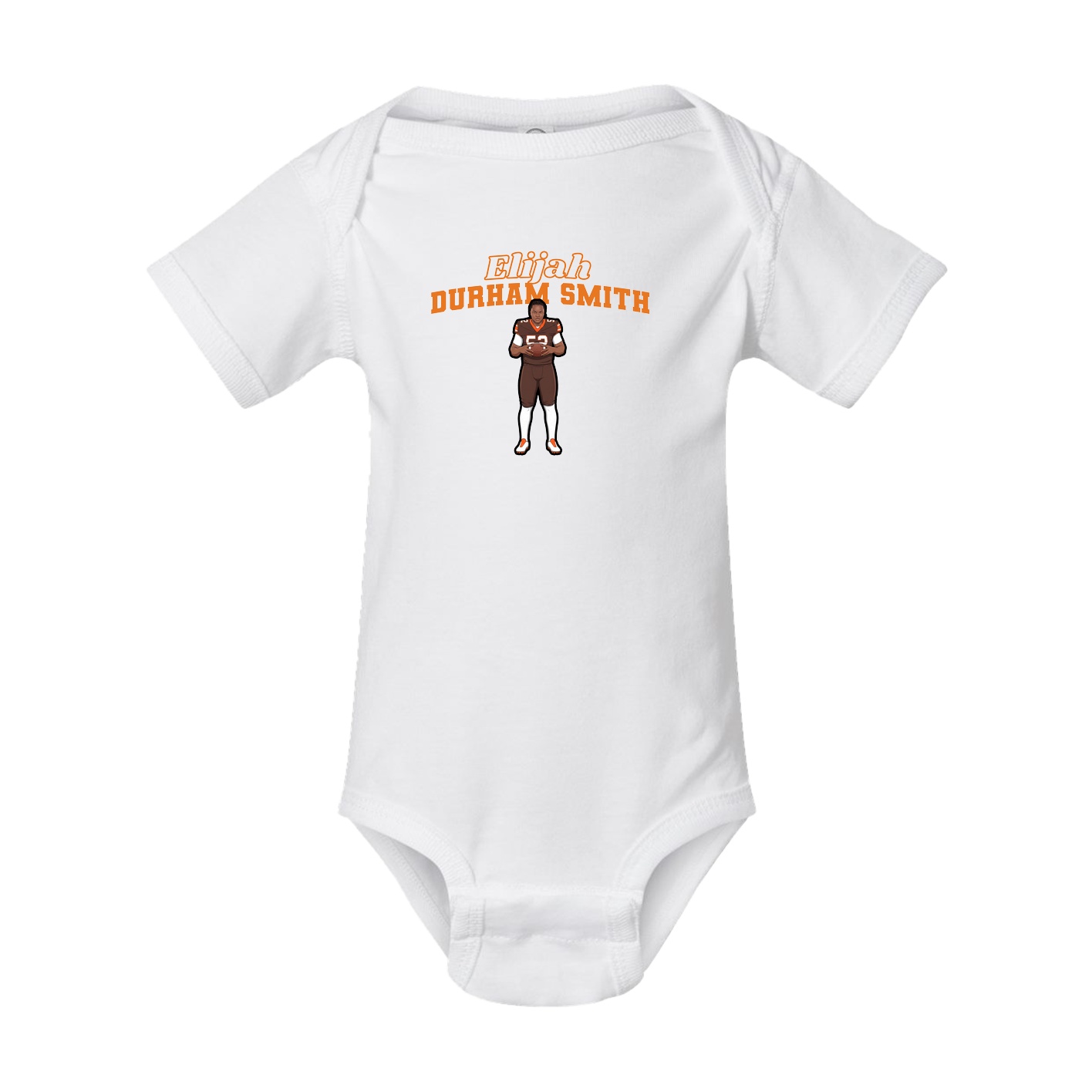 Baby Onesie — Name Arch in White