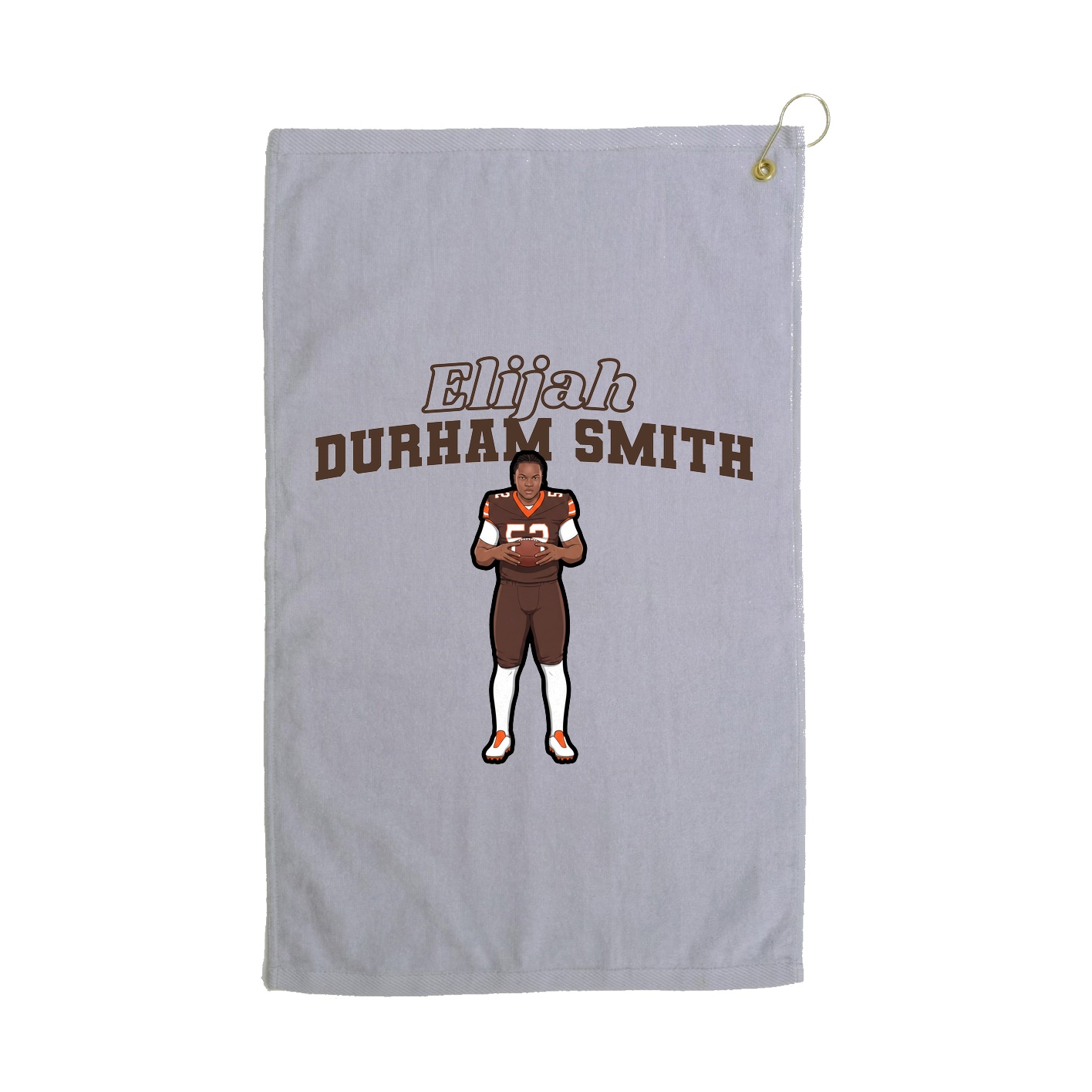 Golf Towel — Name Arch in Grey