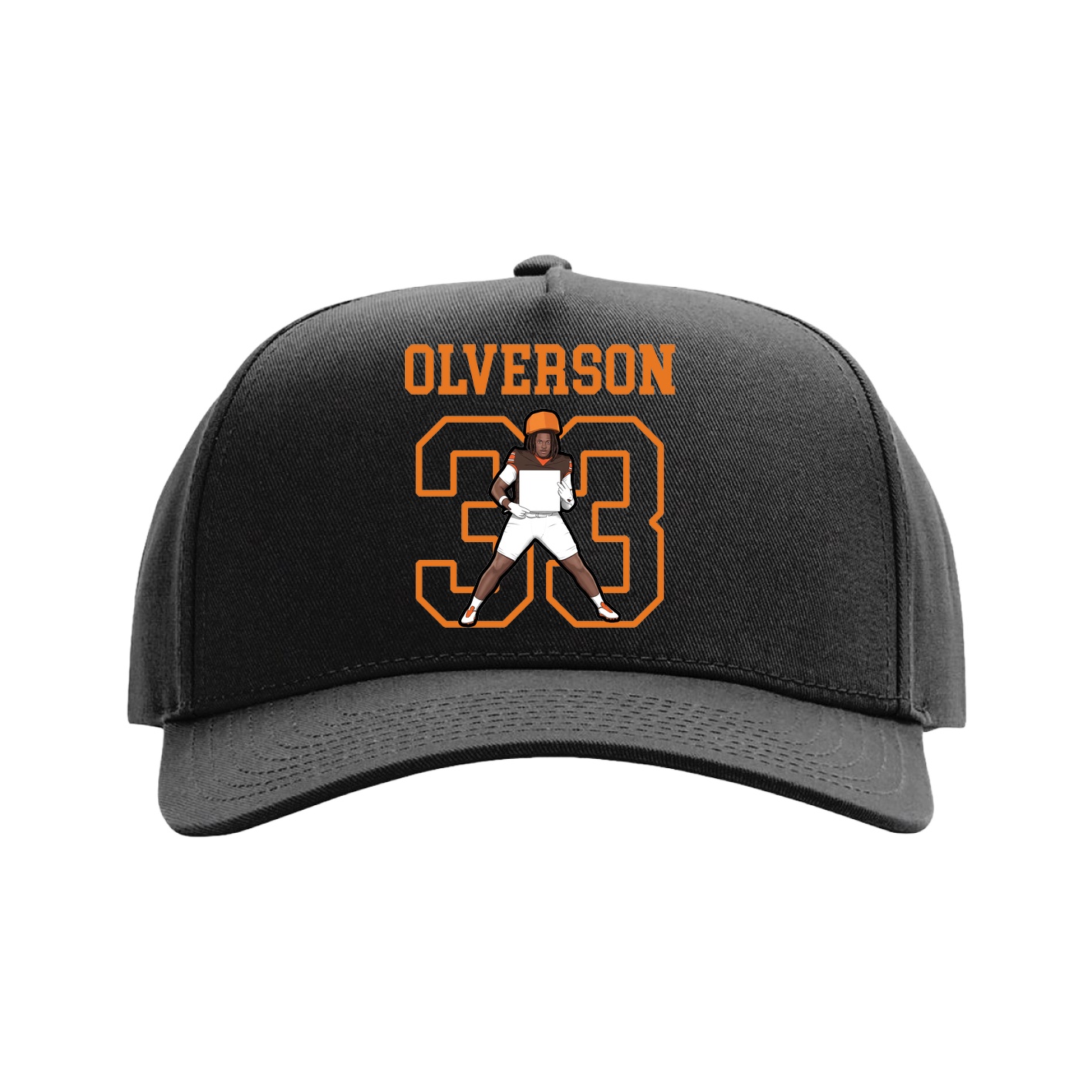 Full Fabric Five-Panel Champ Cap — Shirsey in Black