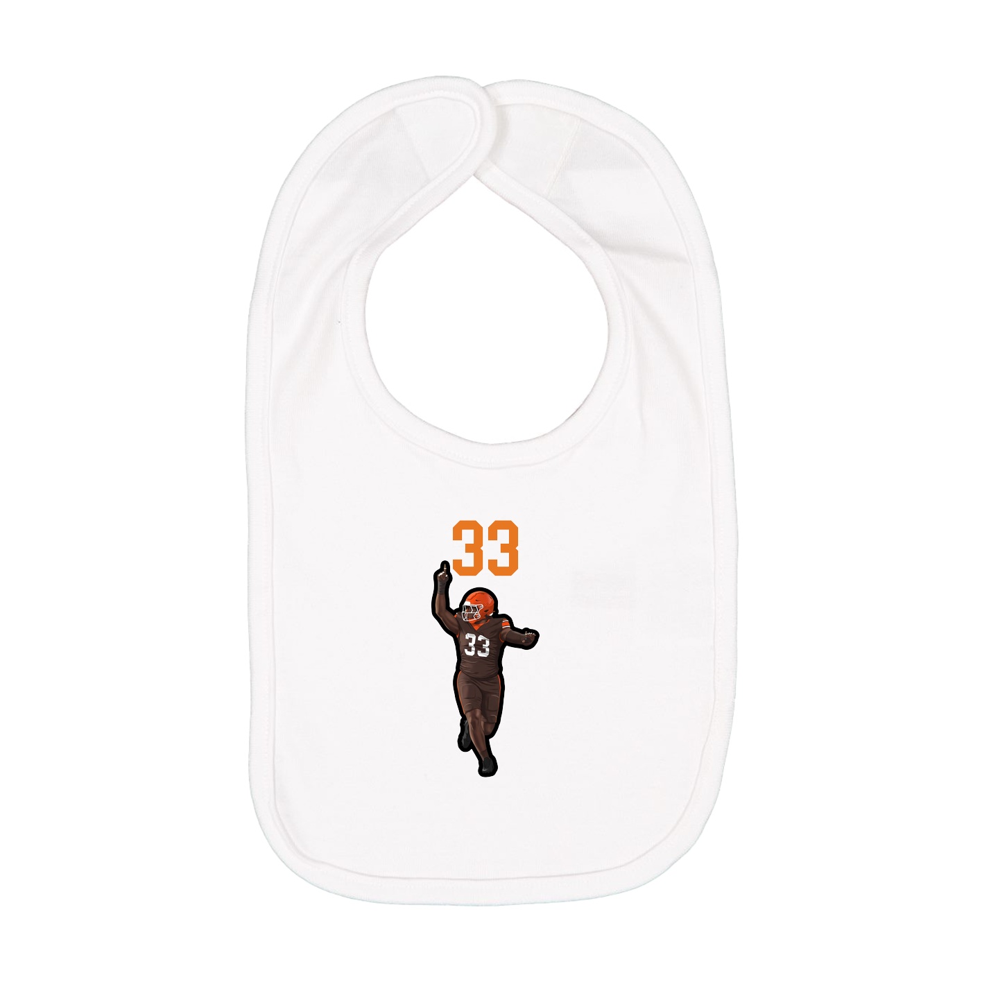 Infant Bib — Number Top in White