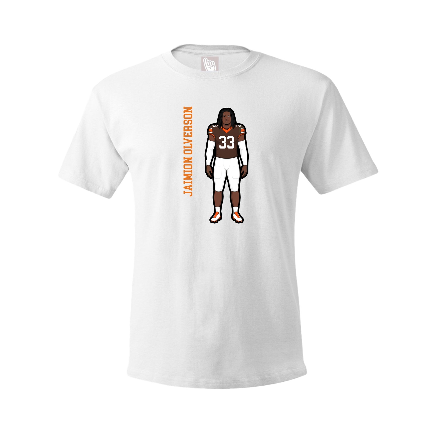 Youth Tee — Name Vertical in White