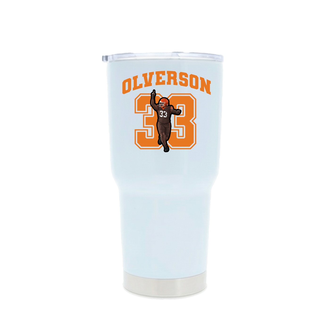 30oz Stainless Steel Tumbler — Number in White