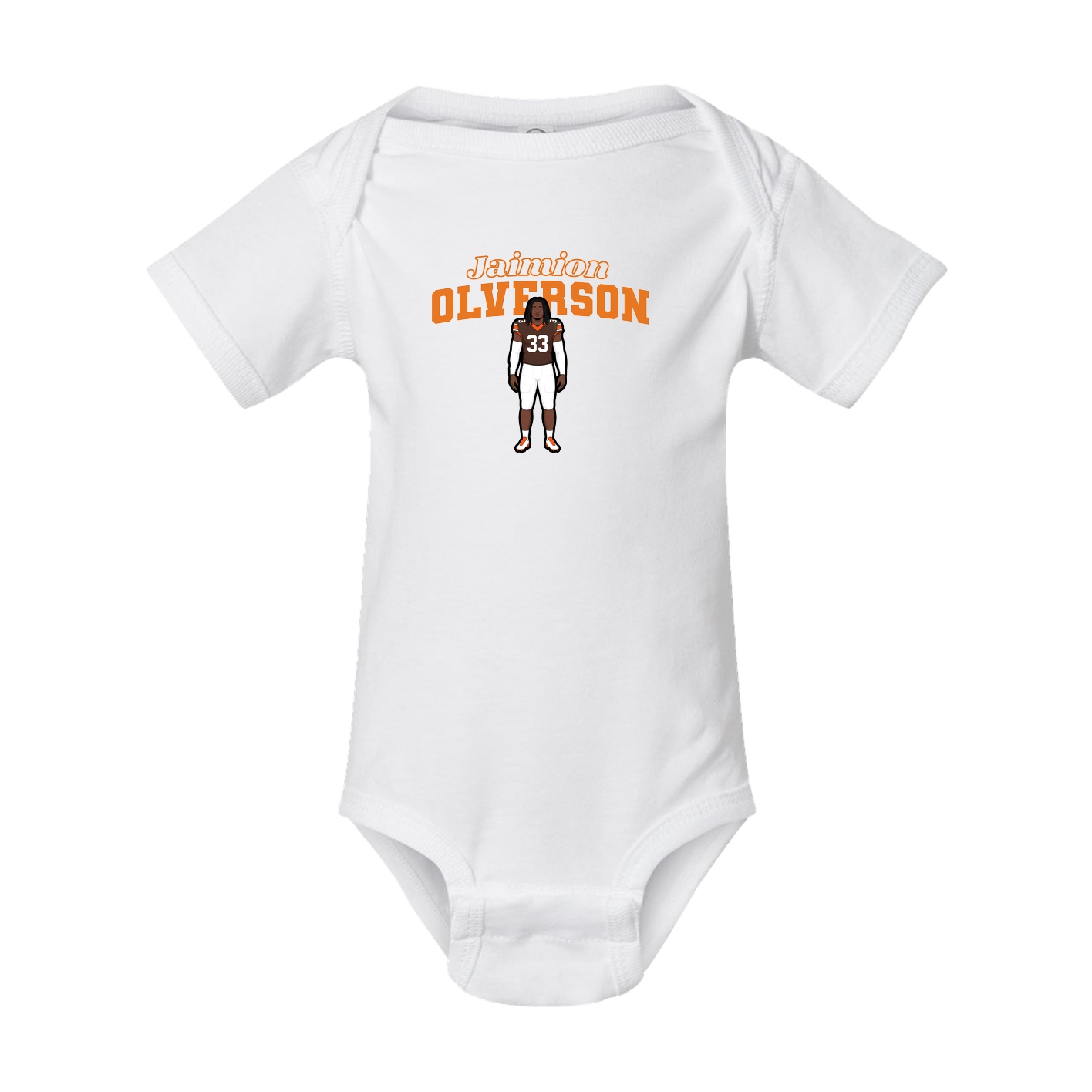 Baby Onesie — Name Arch in White