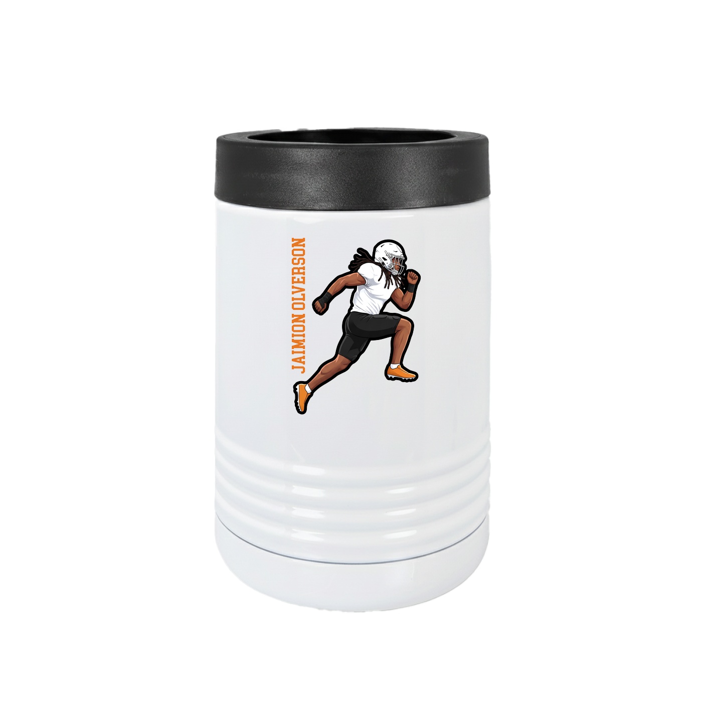 Beverage Holder — Name Vertical in White