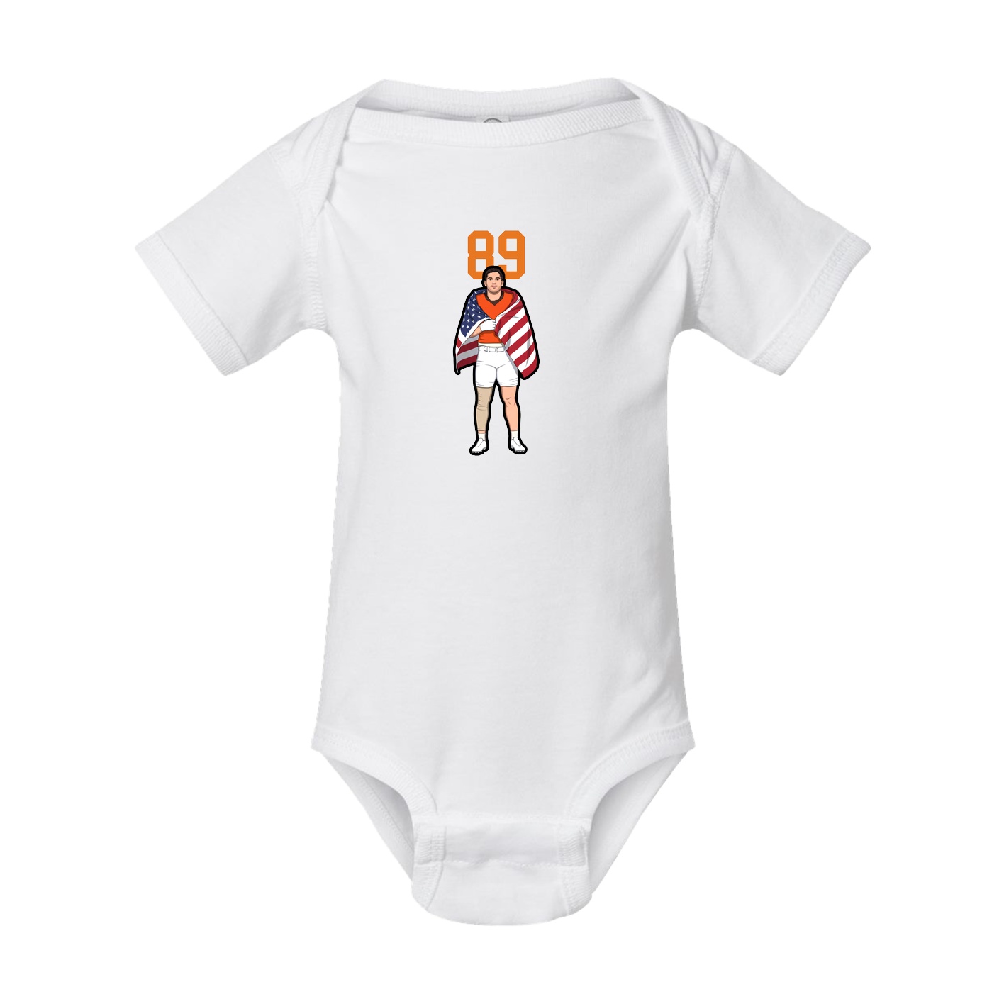 Baby Onesie — Number Top in White