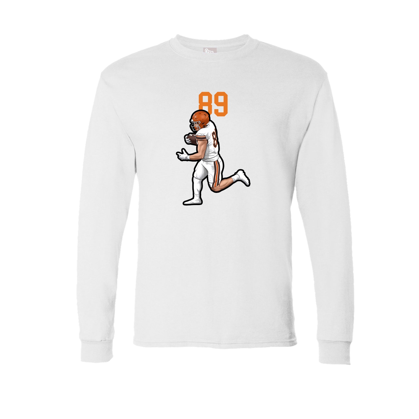 Long Sleeve Tee — Number Top in White