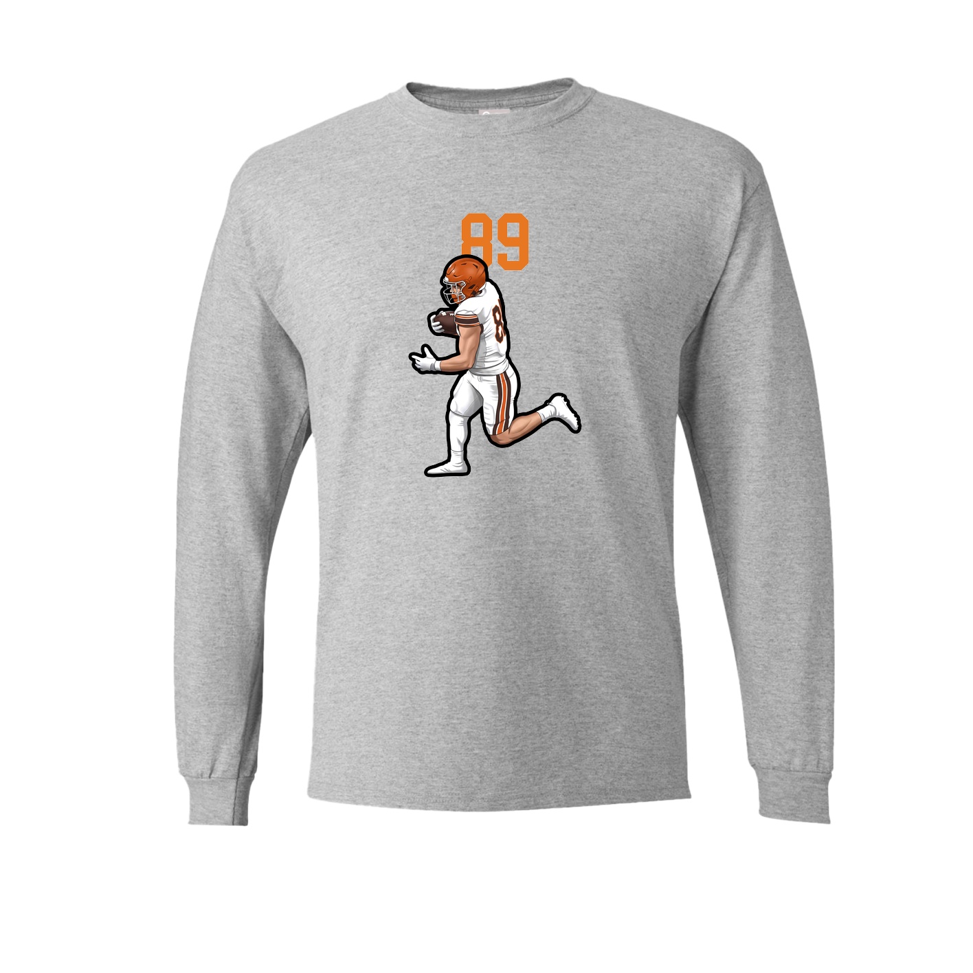 Long Sleeve Tee — Number Top in Grey