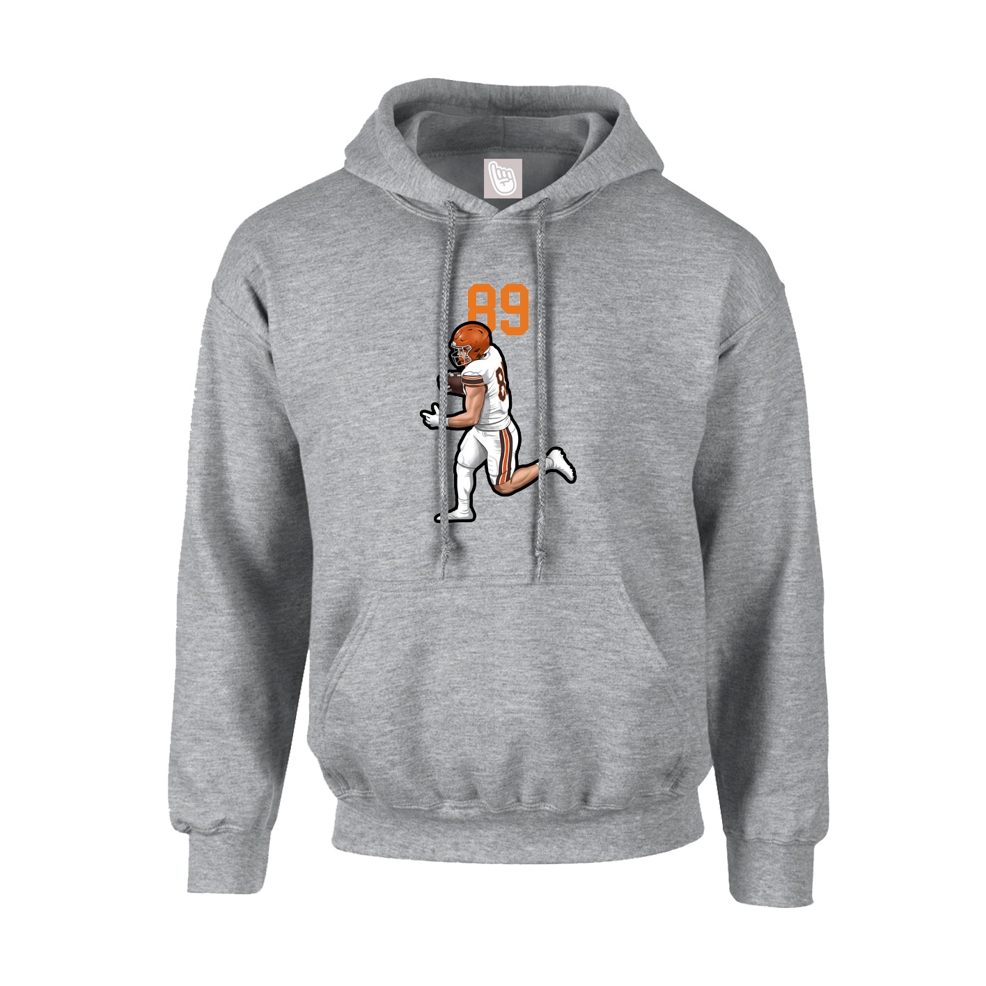 Hoodie — Number Top in Grey
