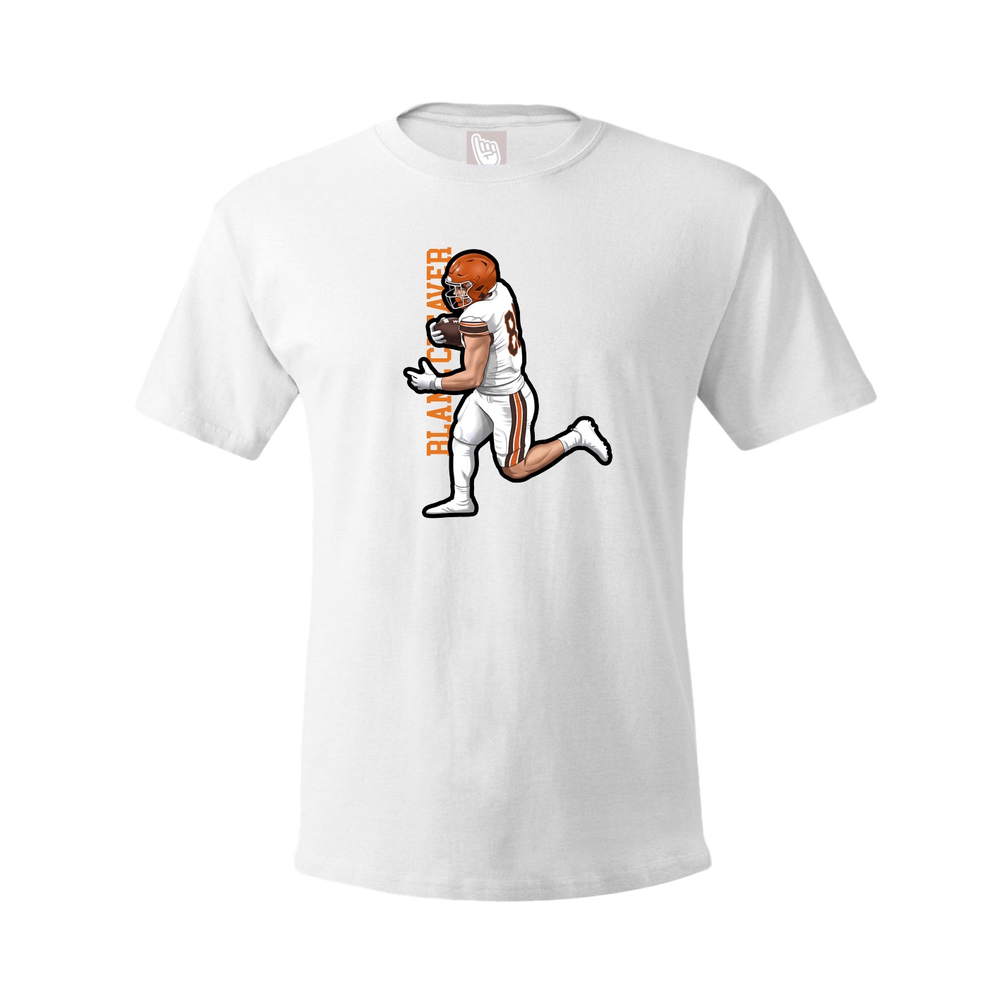 Tee — Name Vertical in White