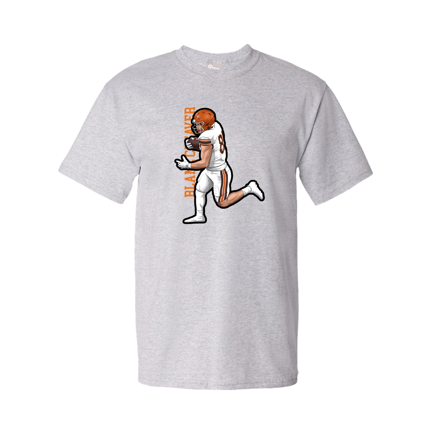 Youth Tee — Name Vertical in Grey