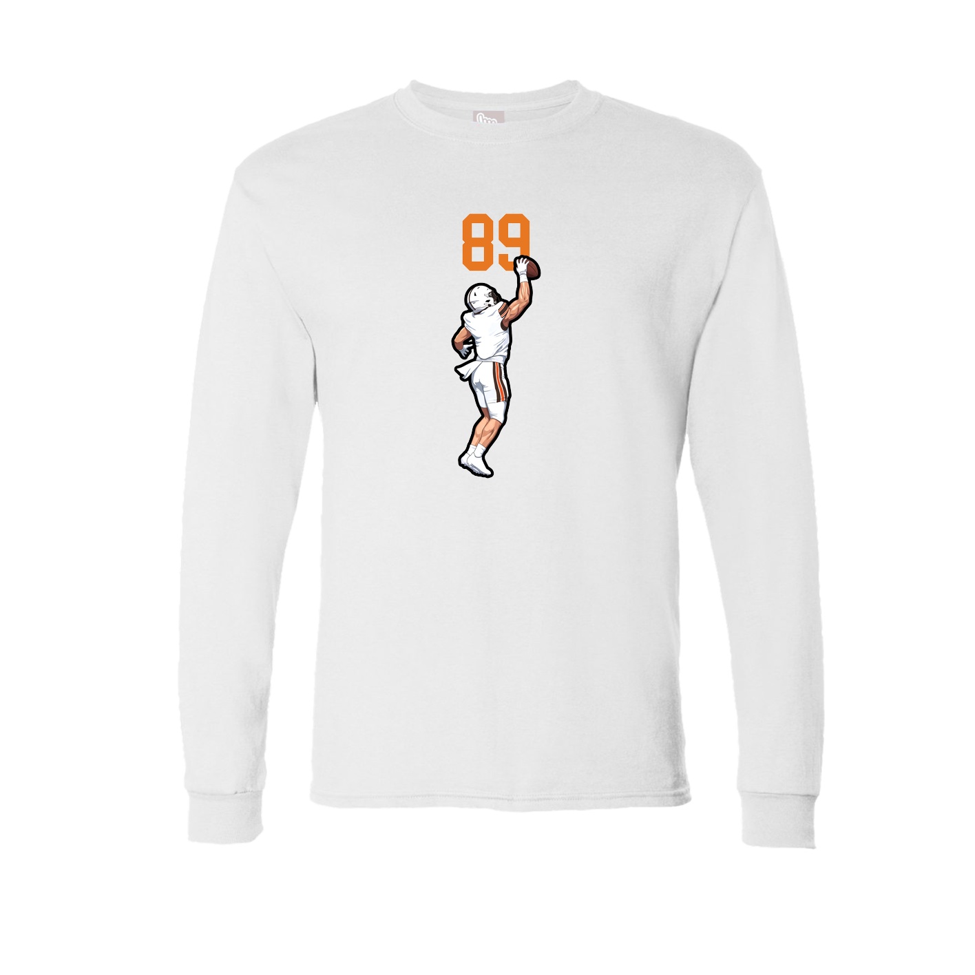 Long Sleeve Tee — Number Top in White