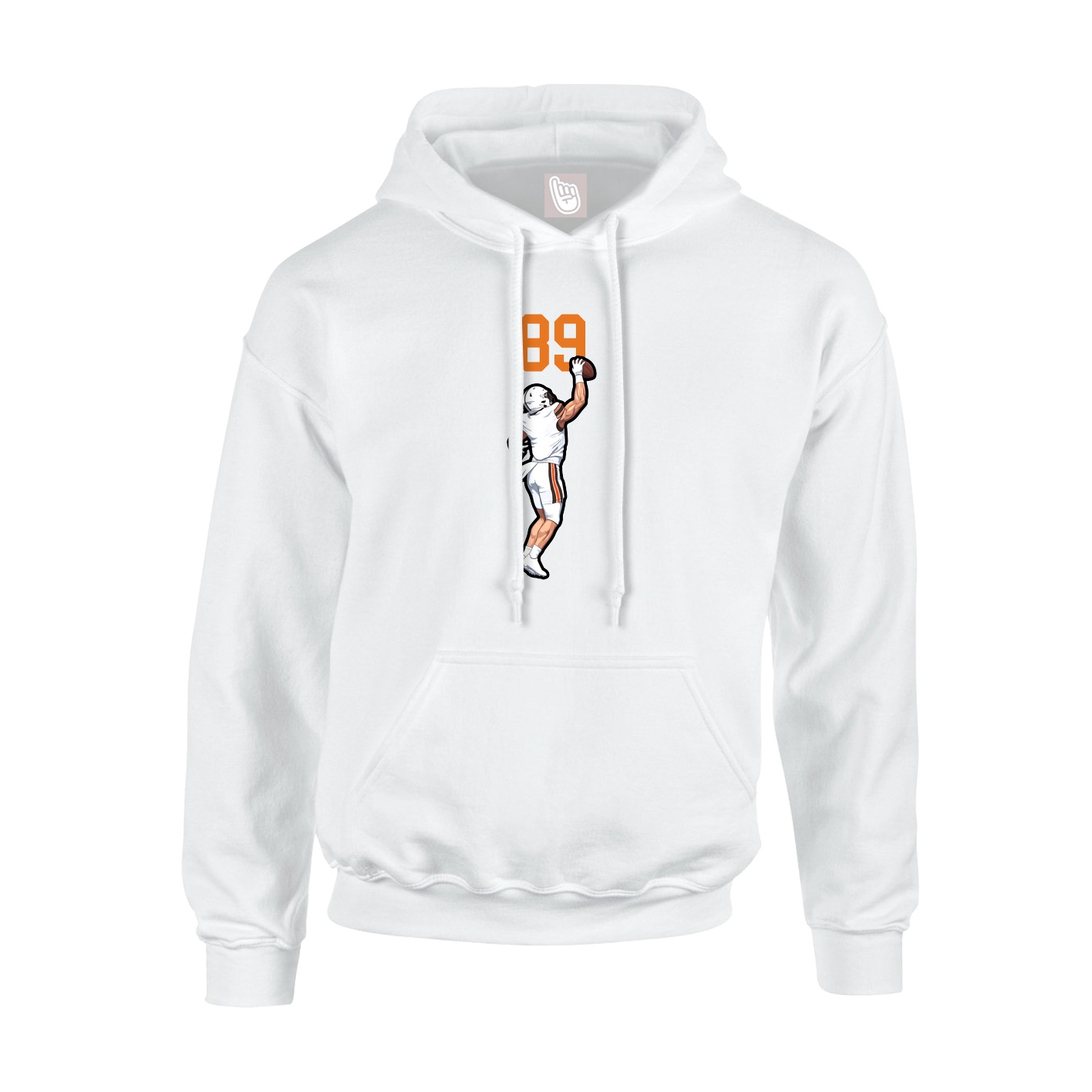 Youth Hoodie — Number Top in White