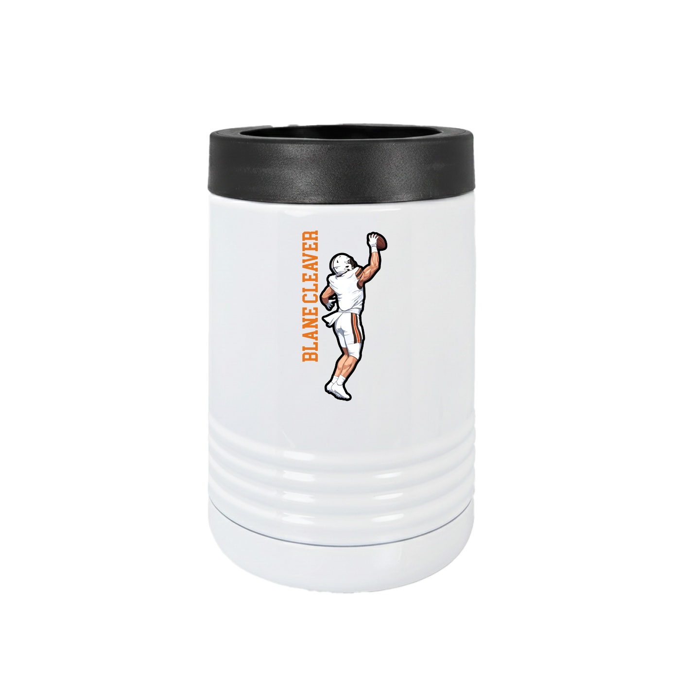 Beverage Holder — Name Vertical in White