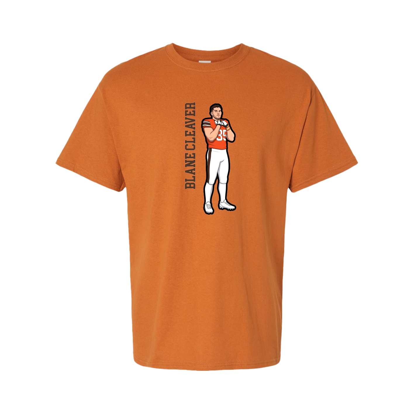 Tee — Name Vertical in Orange