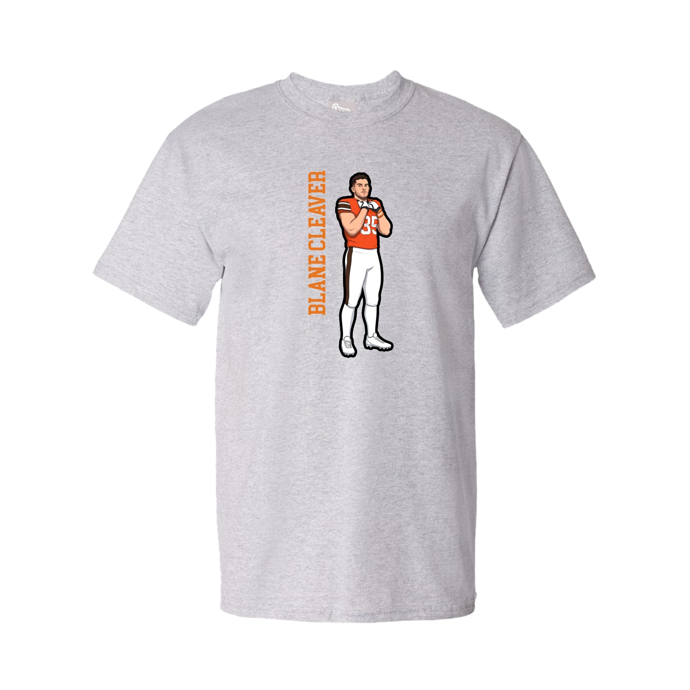 Youth Tee — Name Vertical in Grey