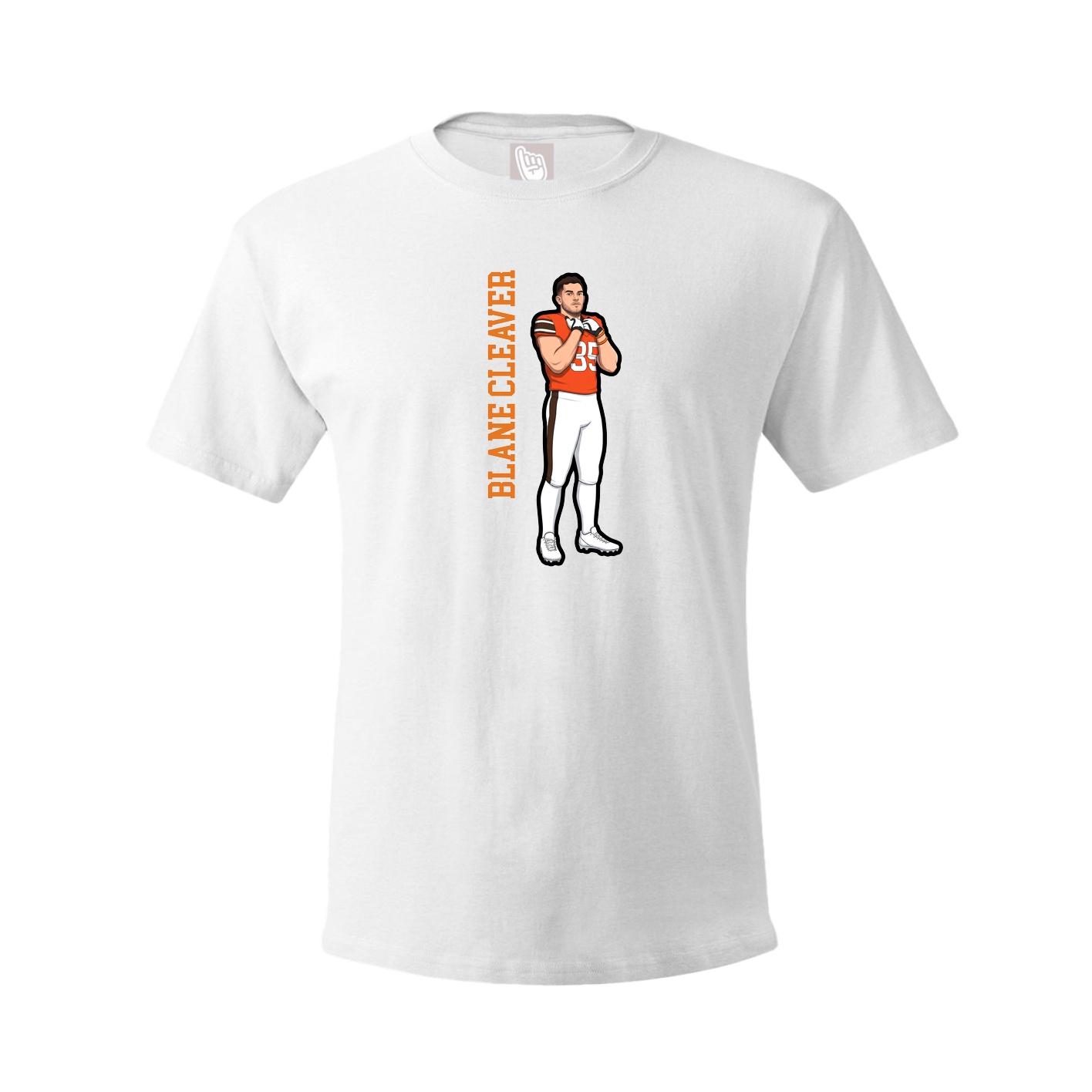 Youth Tee — Name Vertical in White